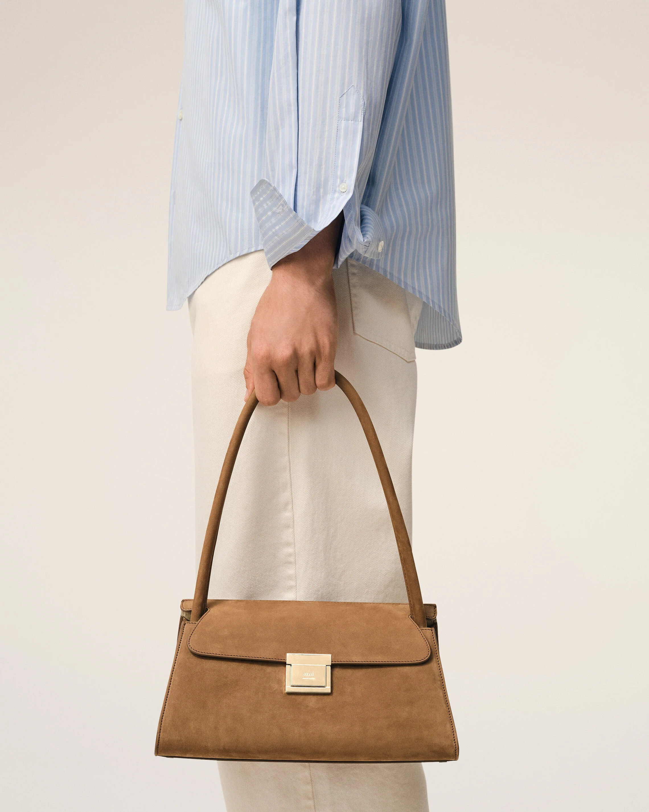 Petit Sac Mimi Marron en Cuir De Veau - Image 2