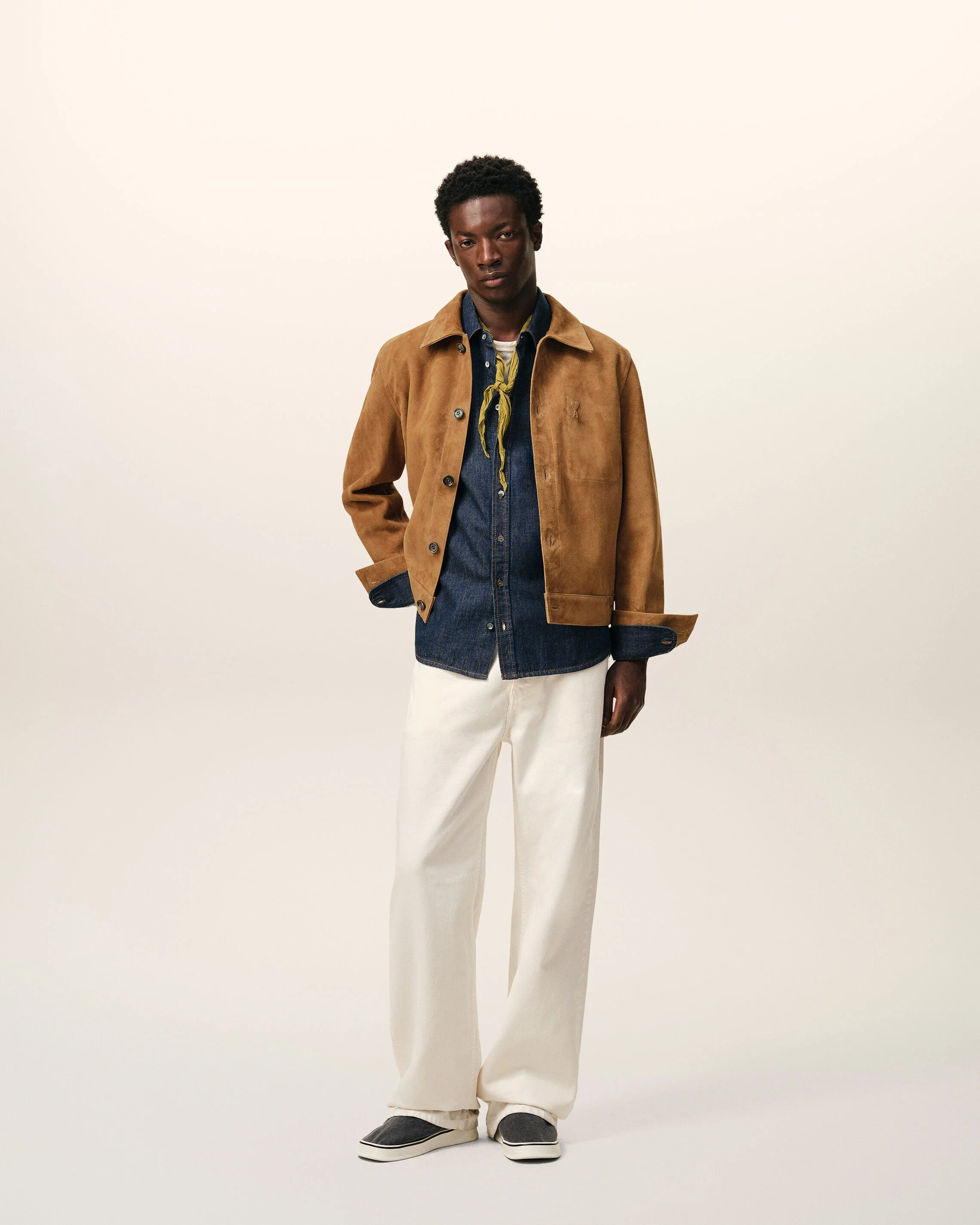 Veste Marron Boutonnée Ami De Coeur en Cuir De Chèvre - Image 2