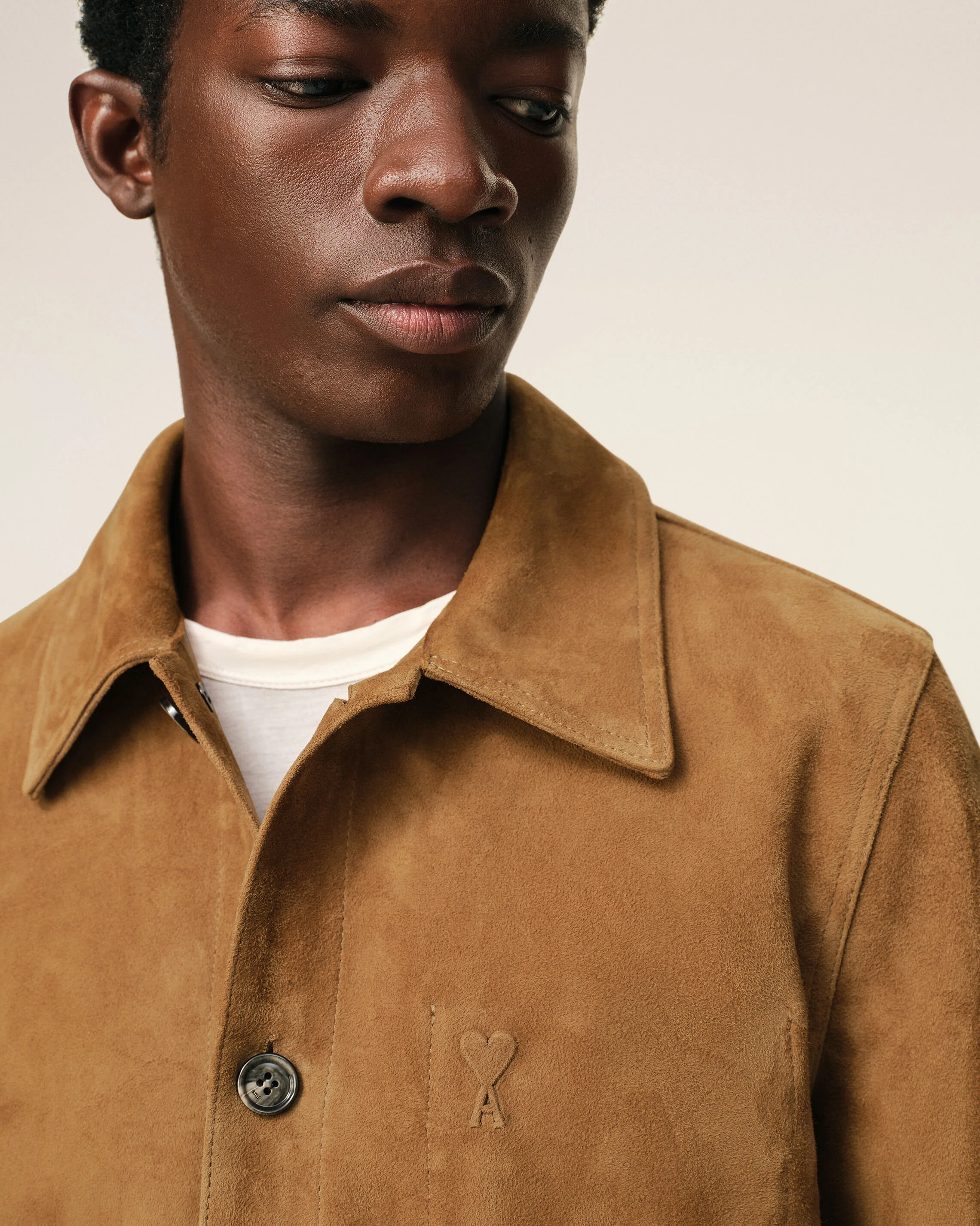 Veste Marron Boutonnée Ami De Coeur en Cuir De Chèvre - Image 4