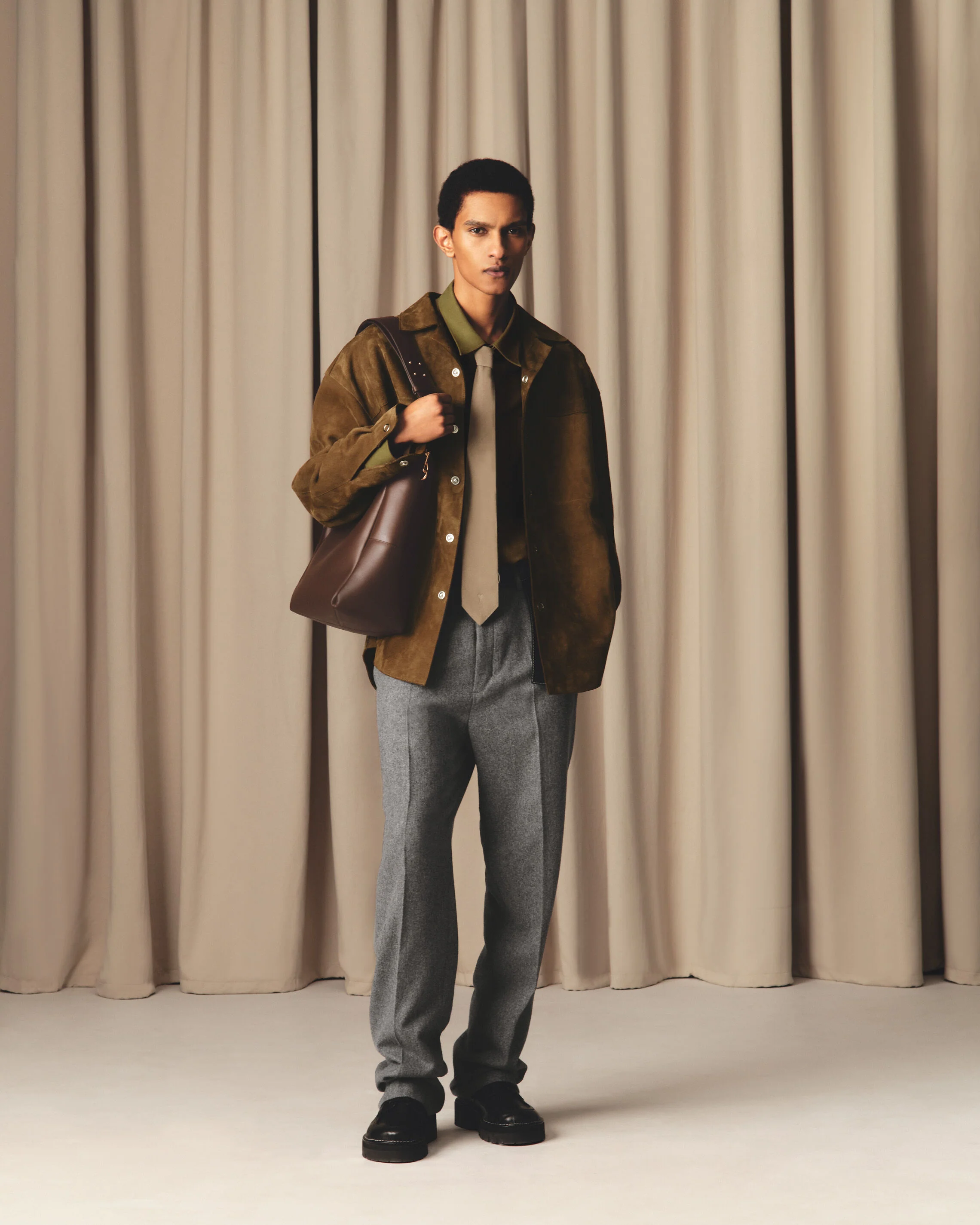 Surchemise Marron En Cuir - Image 7