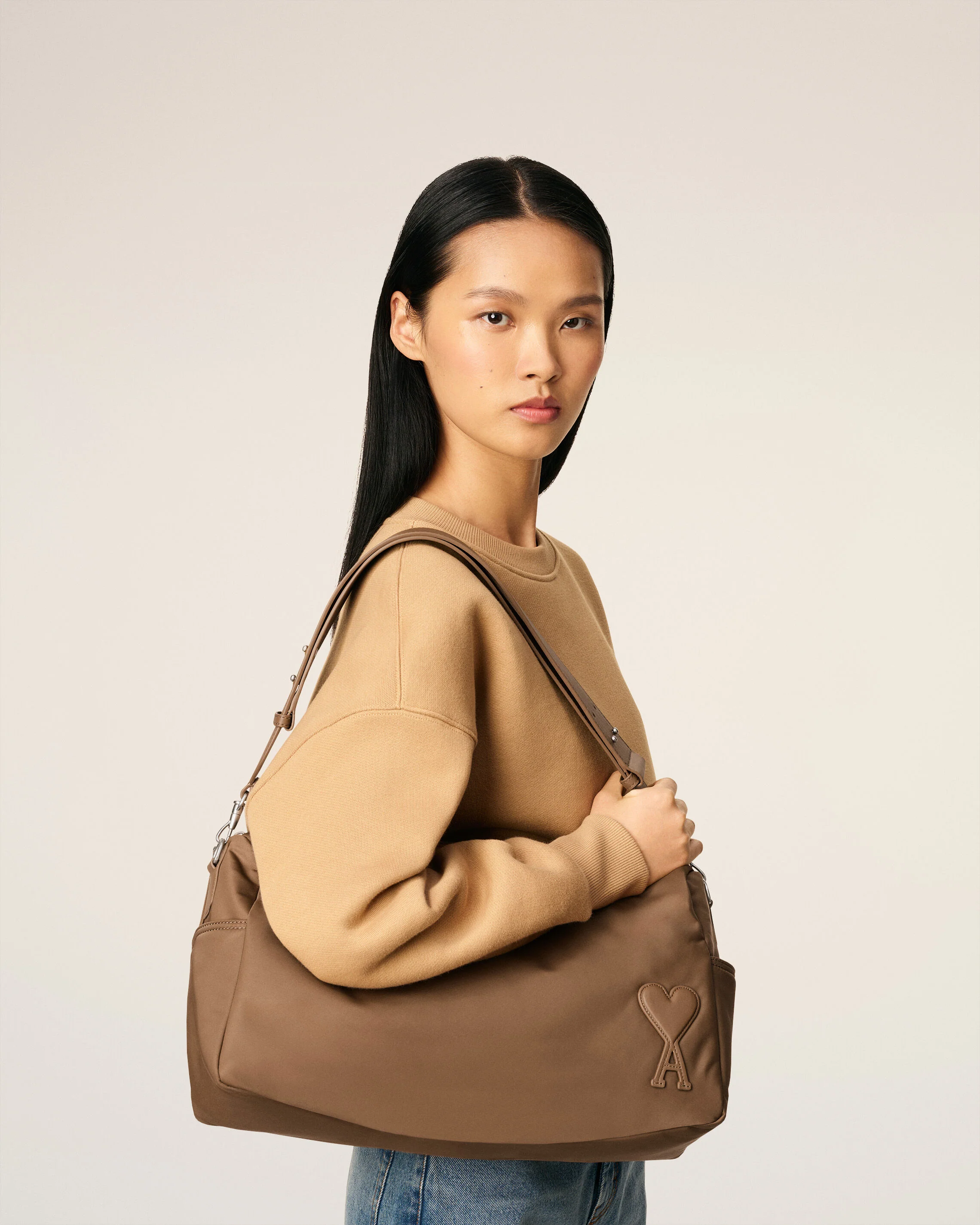 Sac Marron Marcel Grand En Toile De Nylon - Image 8