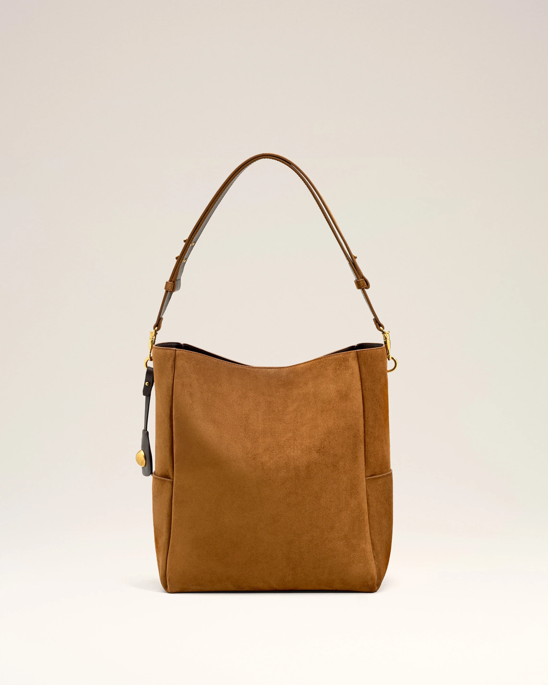 Sac Seau Marron Carrousel En Cuir Velours - Image 8