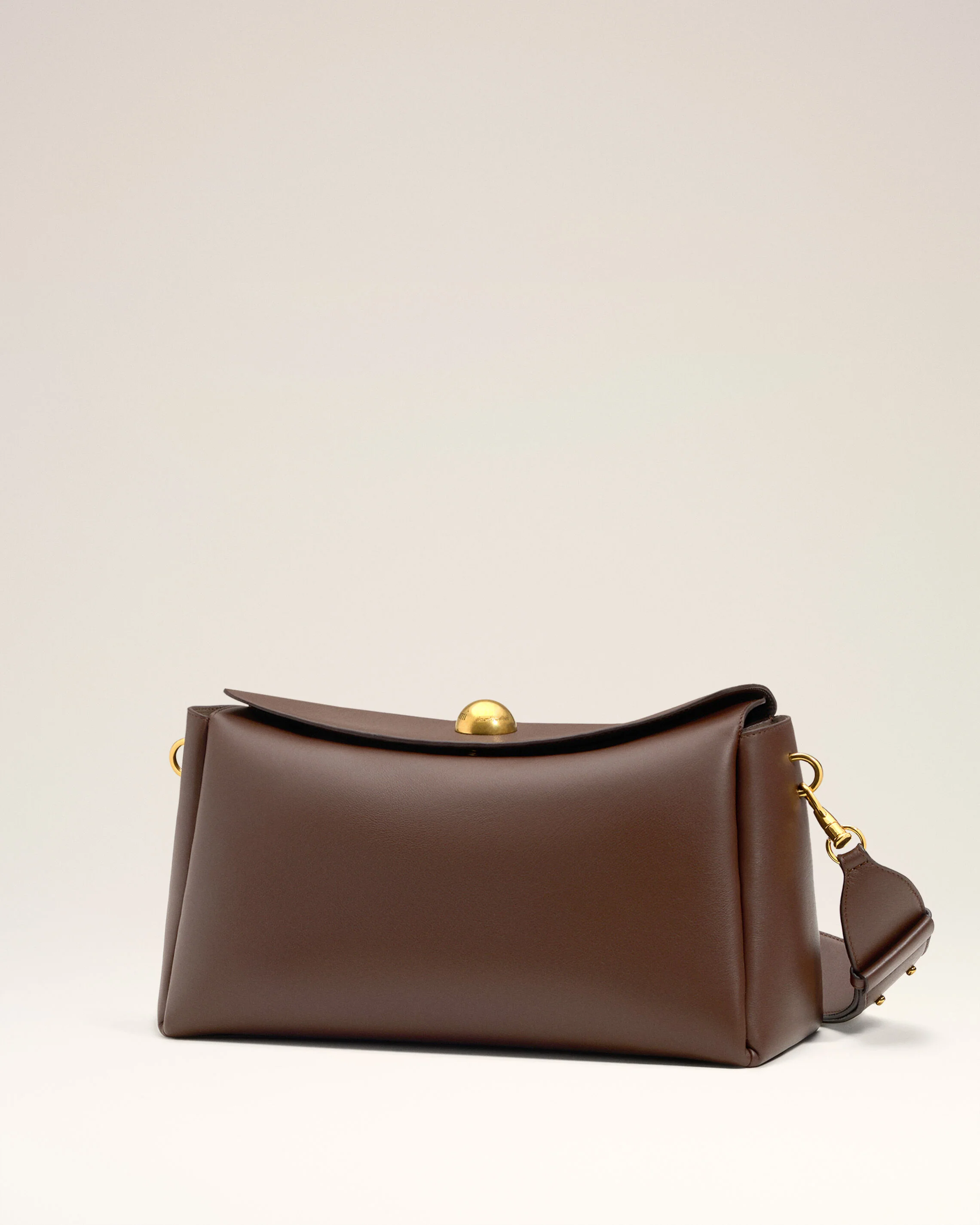 Sac Marron Carrousel Moyen En Cuir Lisse - Image 4