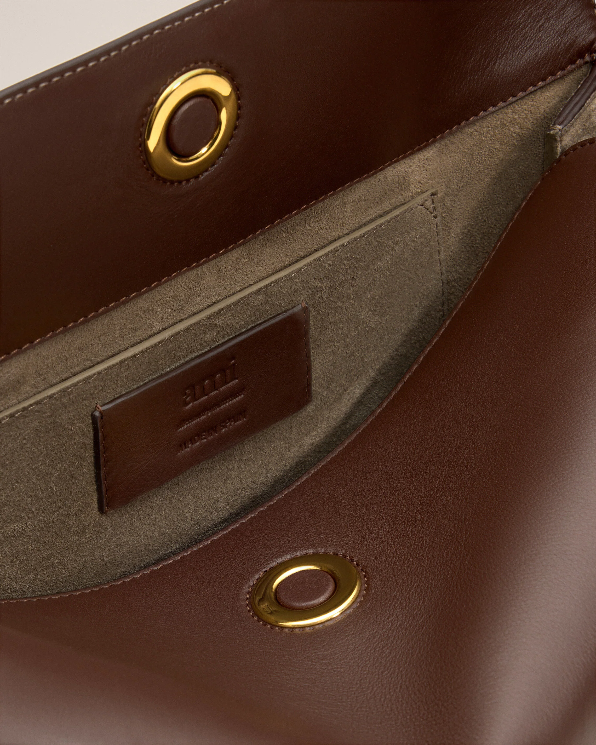 Sac Marron Carrousel Moyen En Cuir Lisse - Image 7