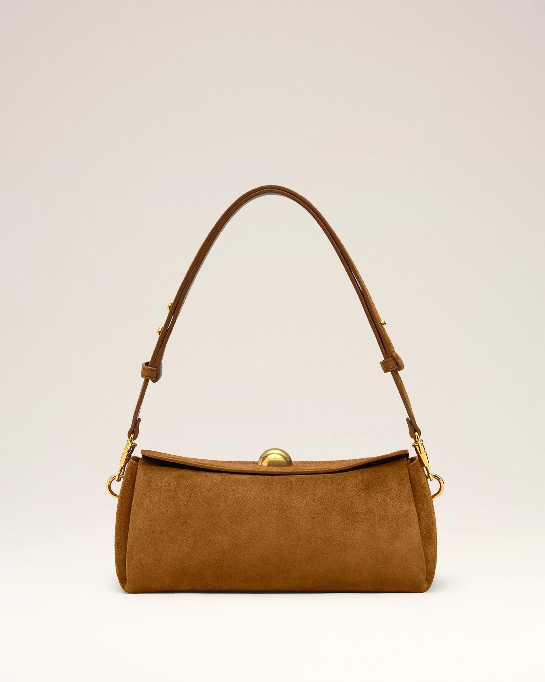 Sac Marron Carrousel En Cuir Velours
