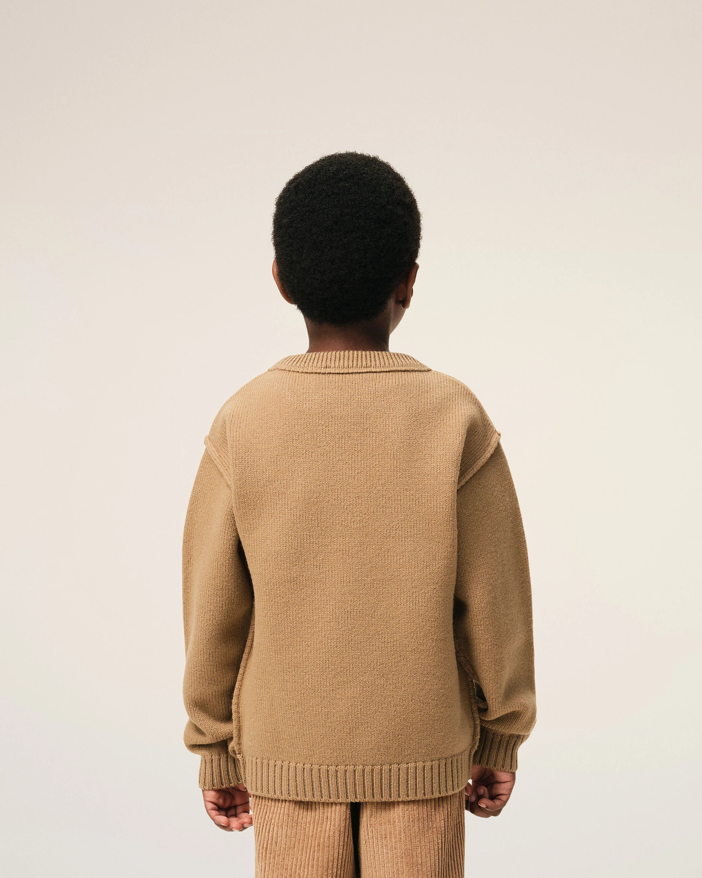 Pull Marron Col Rond Ami De Coeur En Laine - Image 6