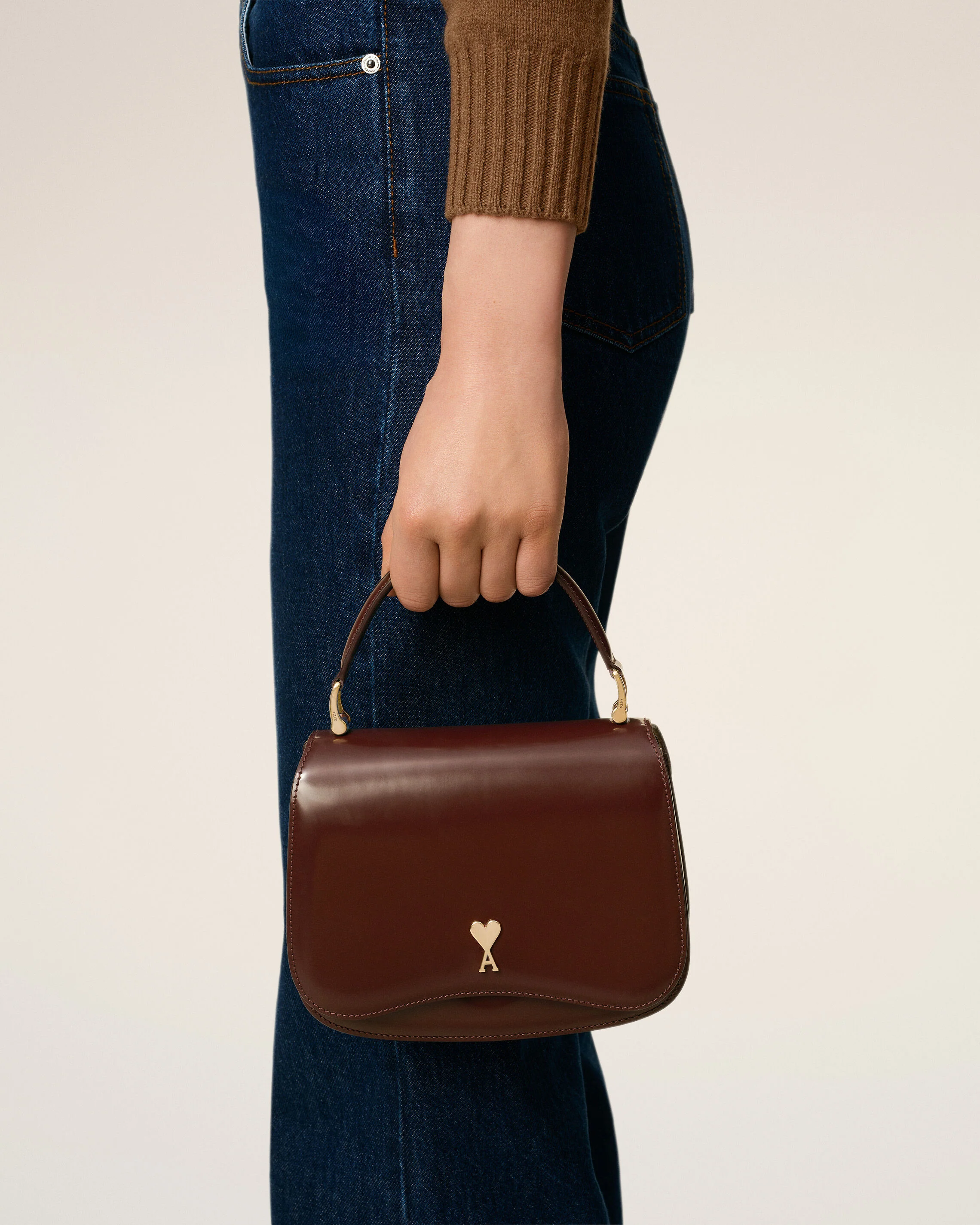 Sac Top Handle Bordeaux Paris Paris En Cuir Glacé - Image 14