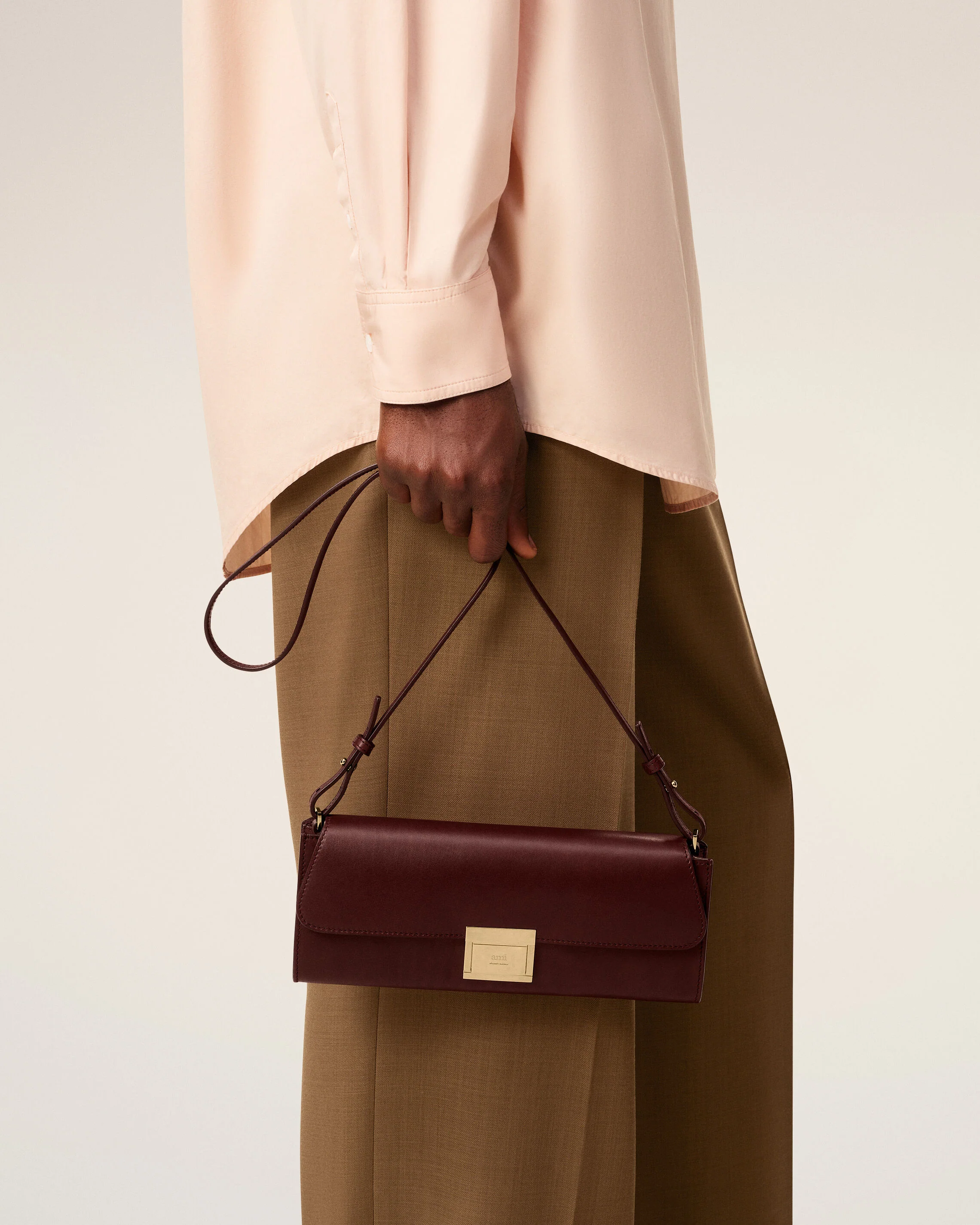 Pochette Bordeaux Mimi En Cuir Lisse - Image 2
