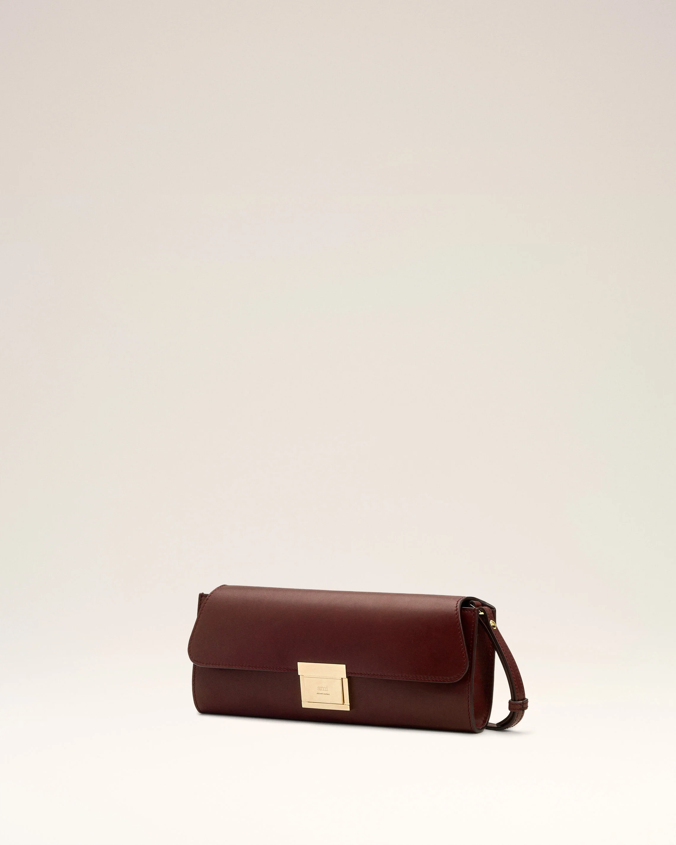 Pochette Bordeaux Mimi En Cuir Lisse - Image 3
