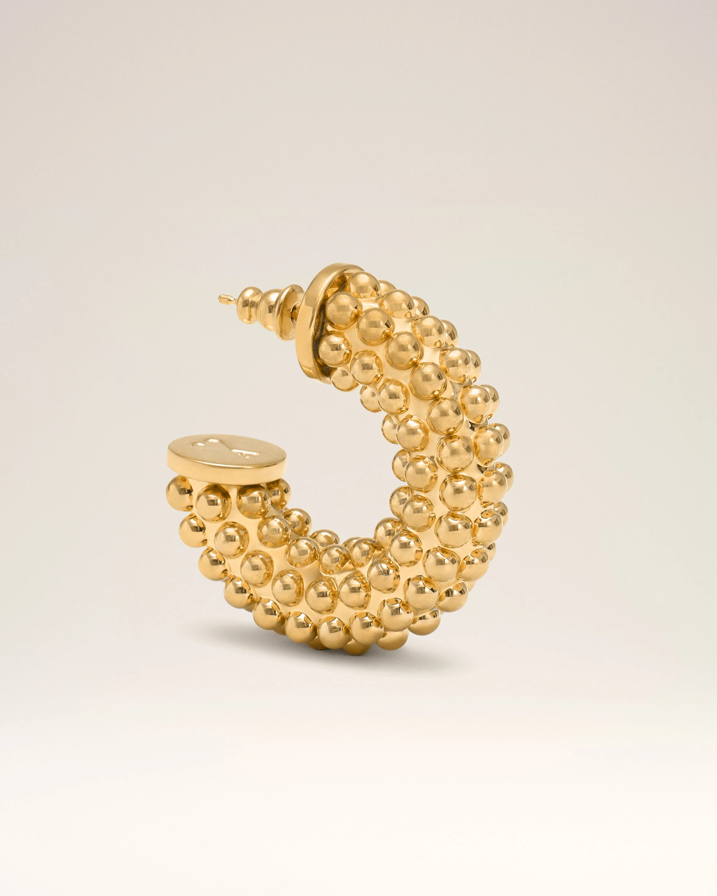 Boucles Oreilles Dorées Perlées En Laiton - Image 8