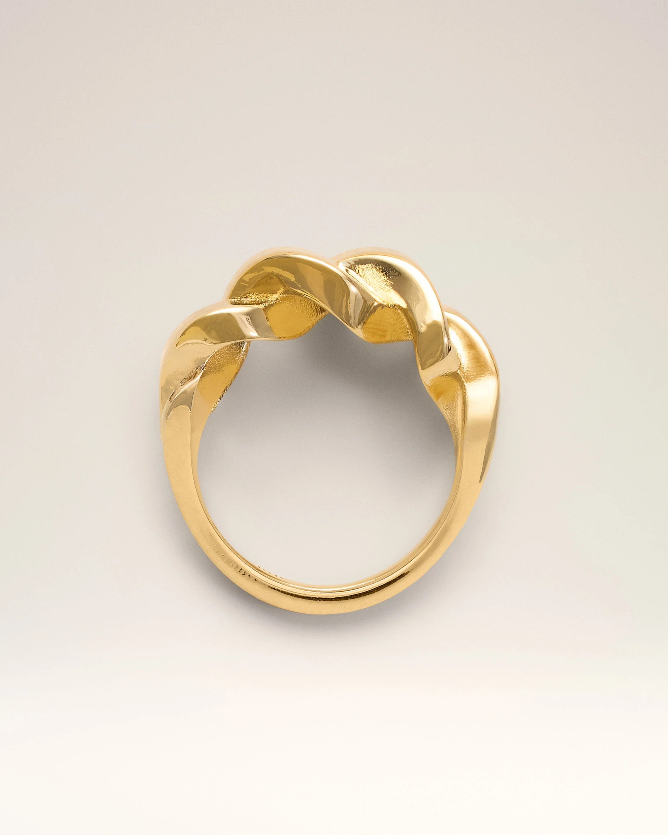Bague Tresse Dorée en Laiton