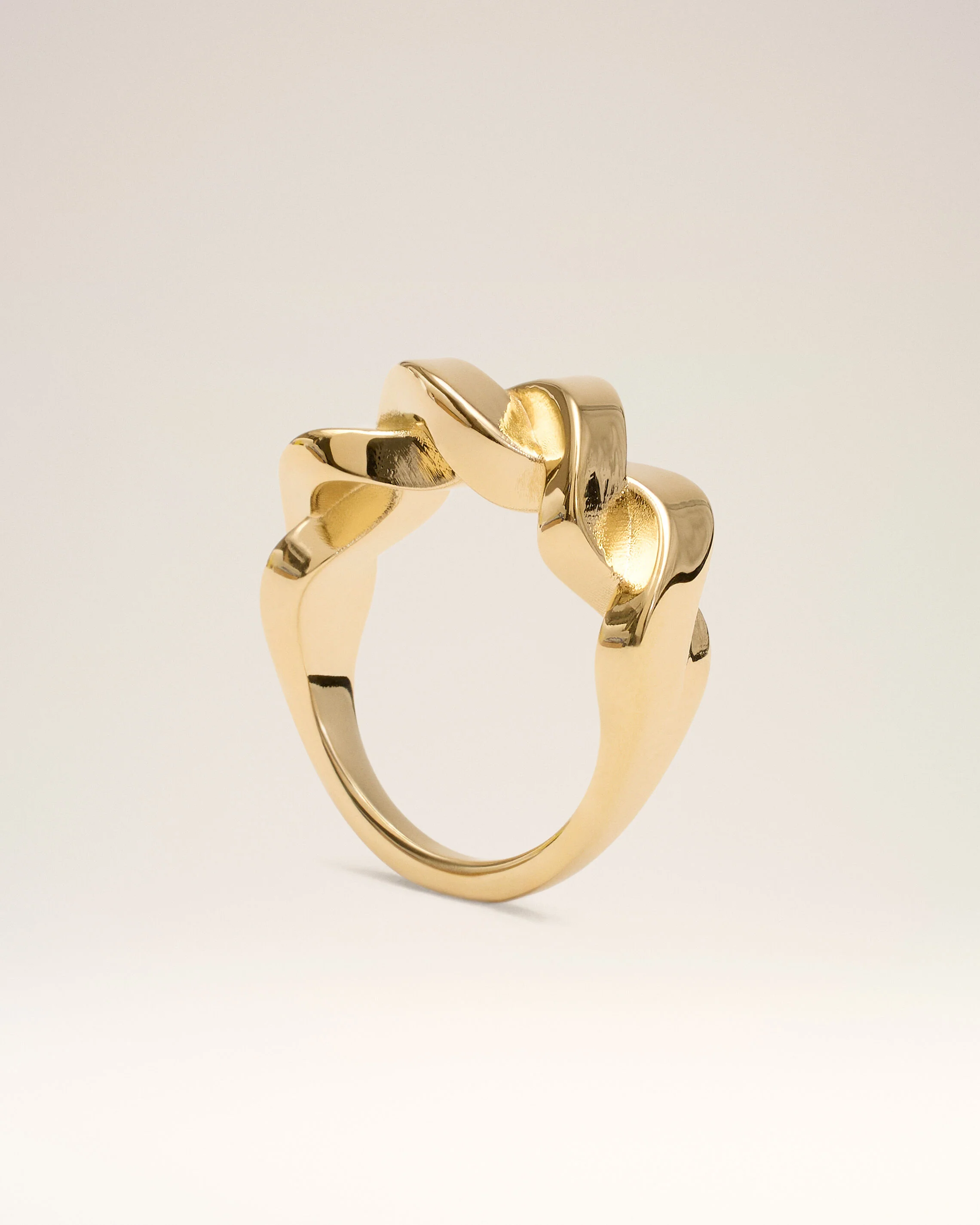 Bague Tresse Dorée en Laiton - Image 8