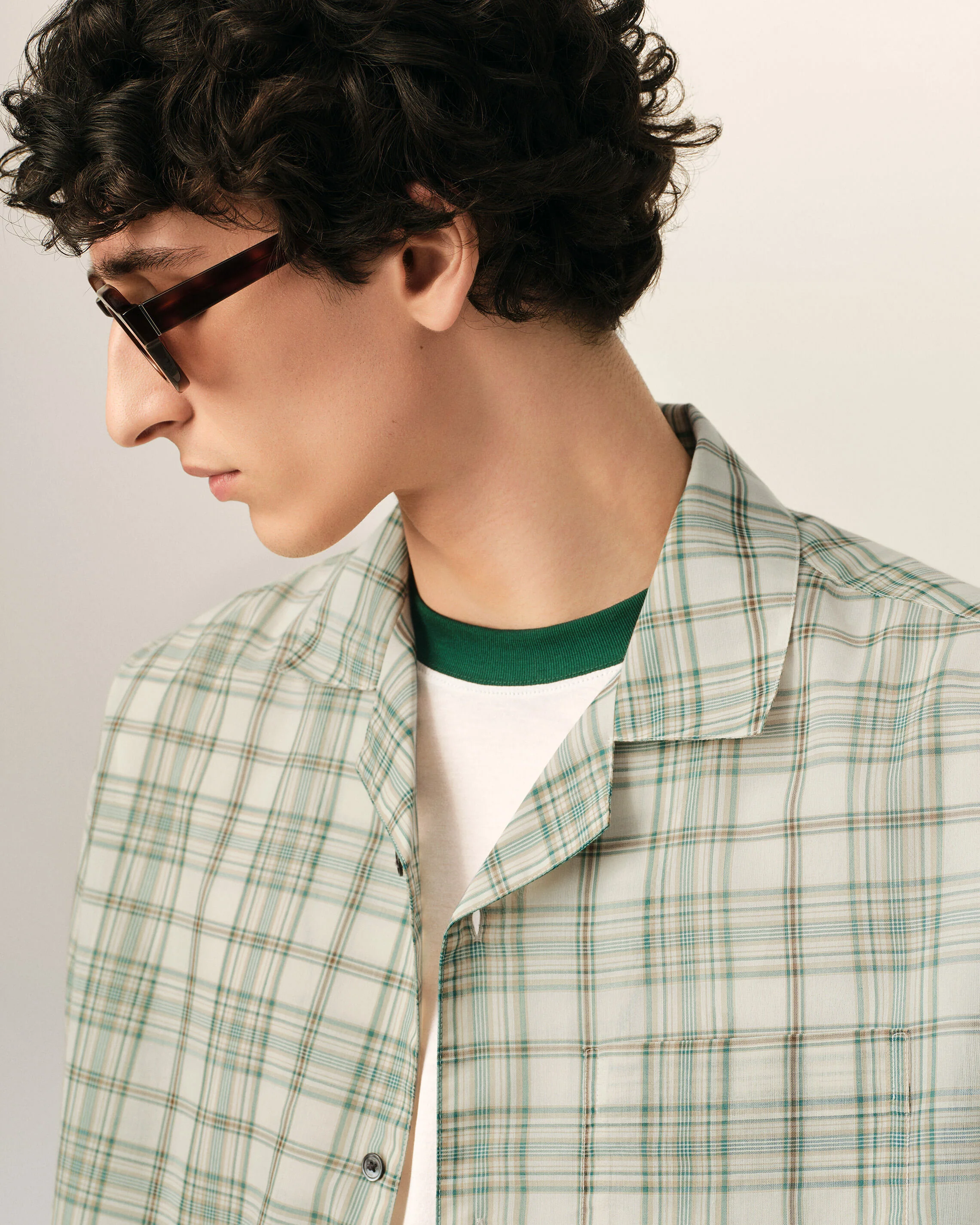 Chemise Boxy Verte À Carreaux En Coton - Image 4