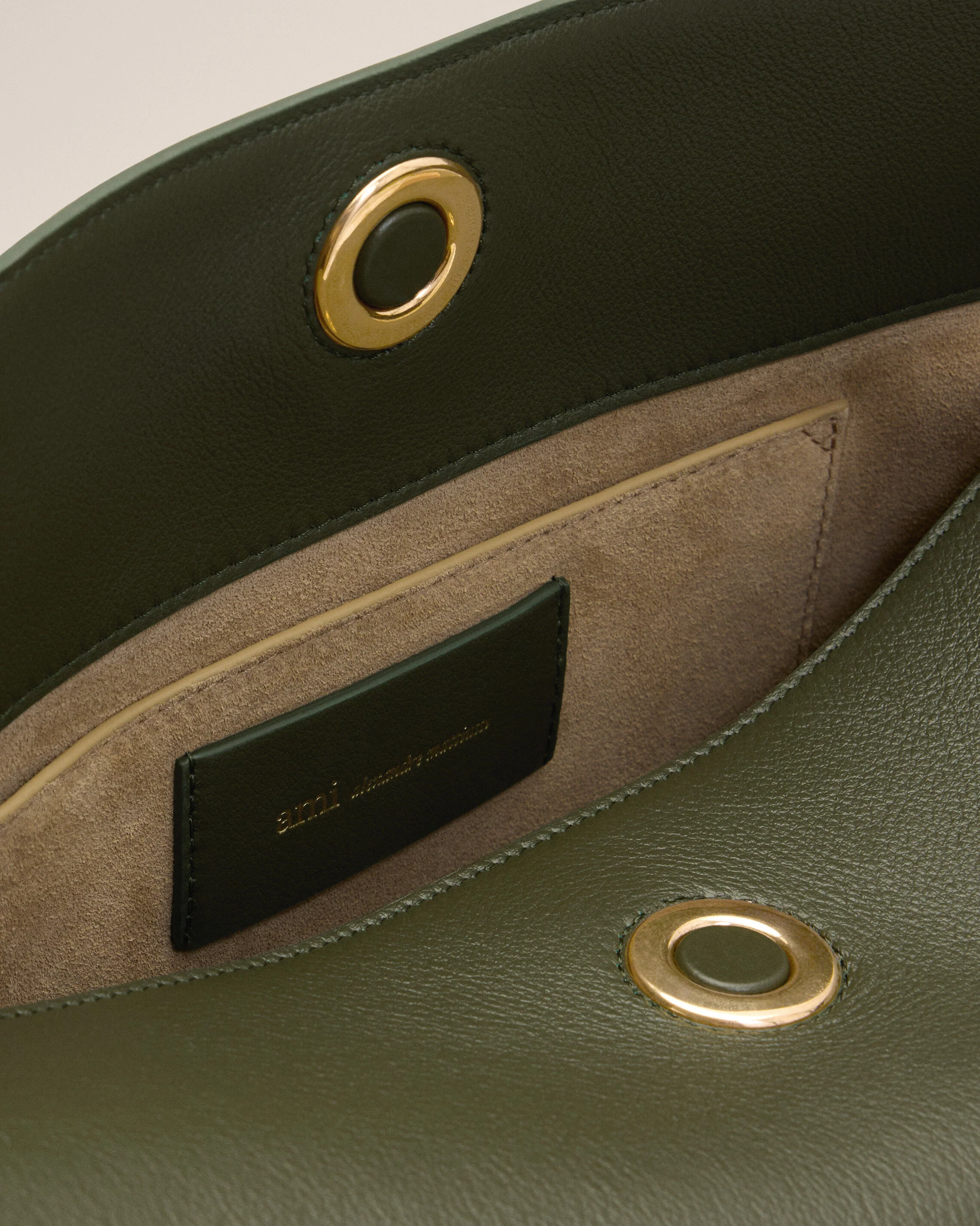 Sac Carrousel Moyen Vert en Cuir De Veau - Image 15