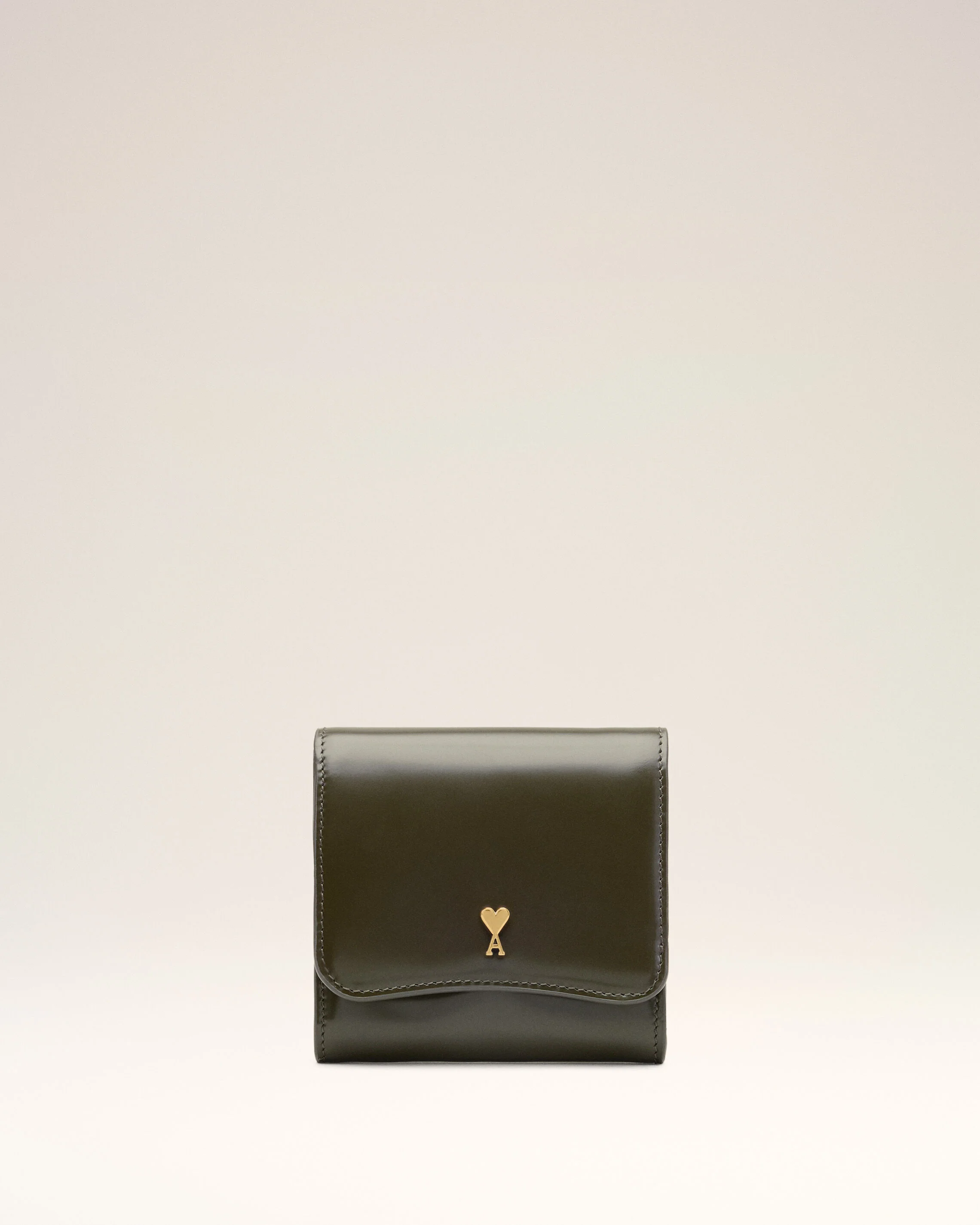 Portefeuille Compact Paris Paris Vert en Cuir De Veau - Image 4