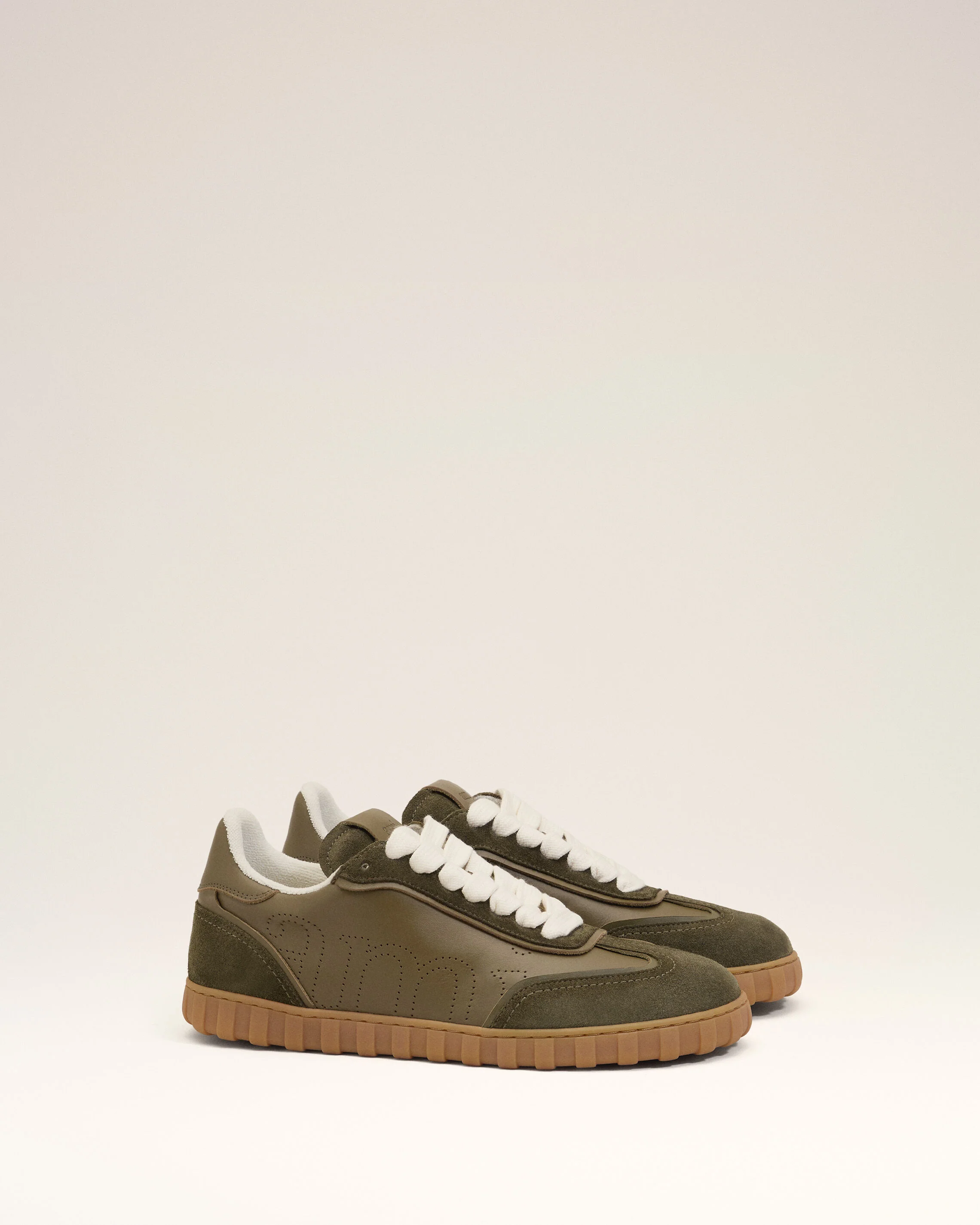 Sneakers Step Vertes en Cuir De Vachette - Image 8