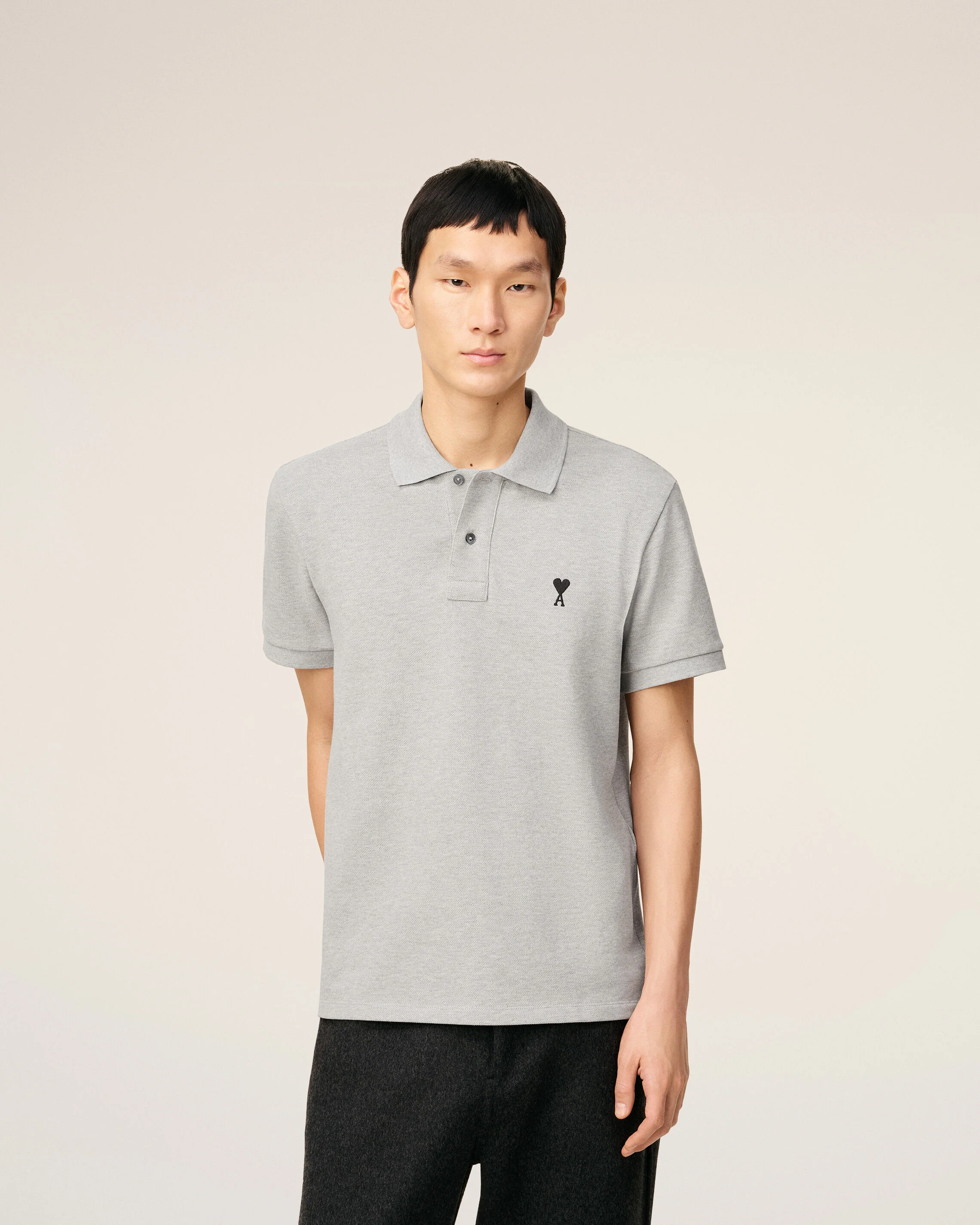 Polo gris en coton Ami de Coeur - Image 3