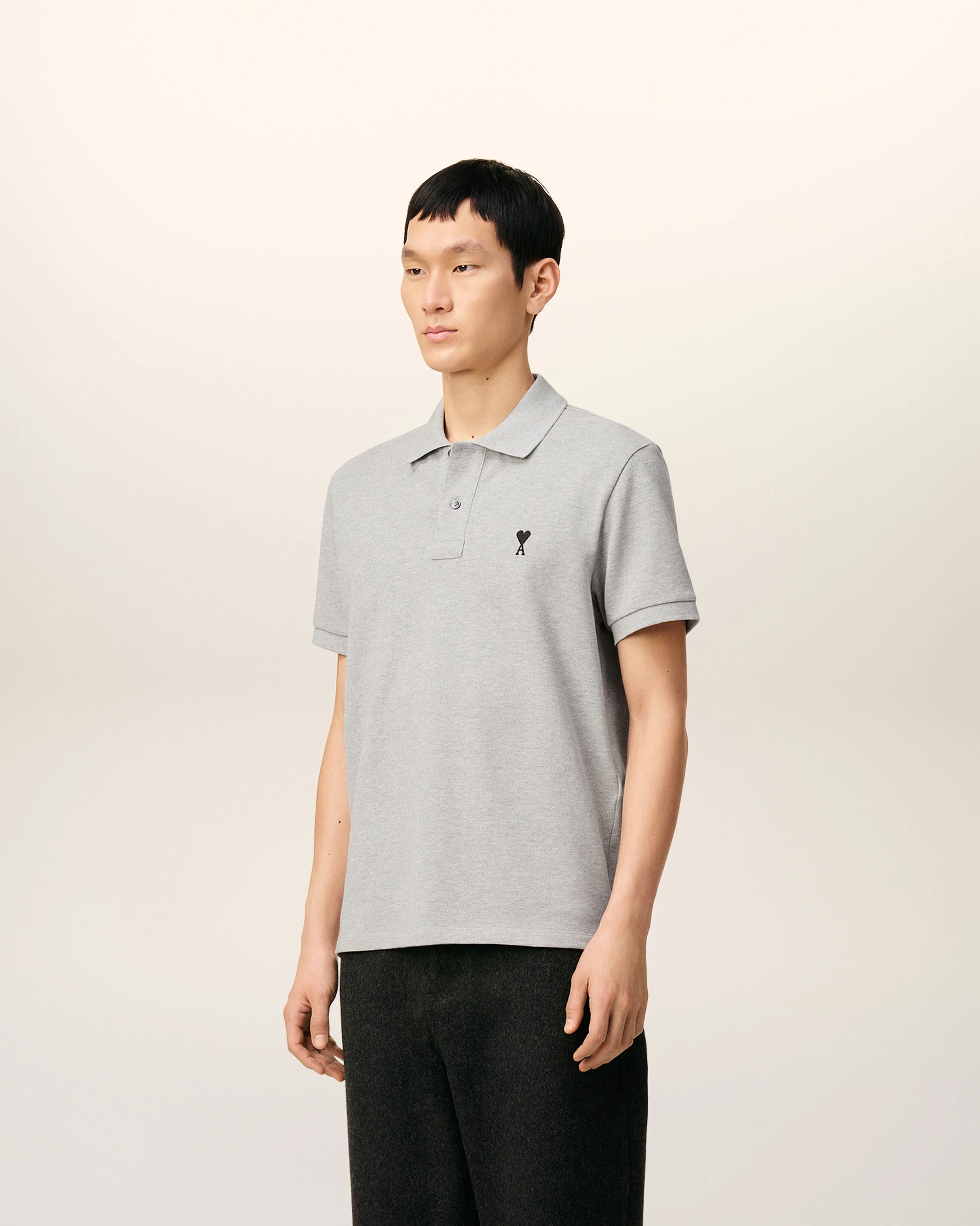 Polo gris en coton Ami de Coeur - Image 6