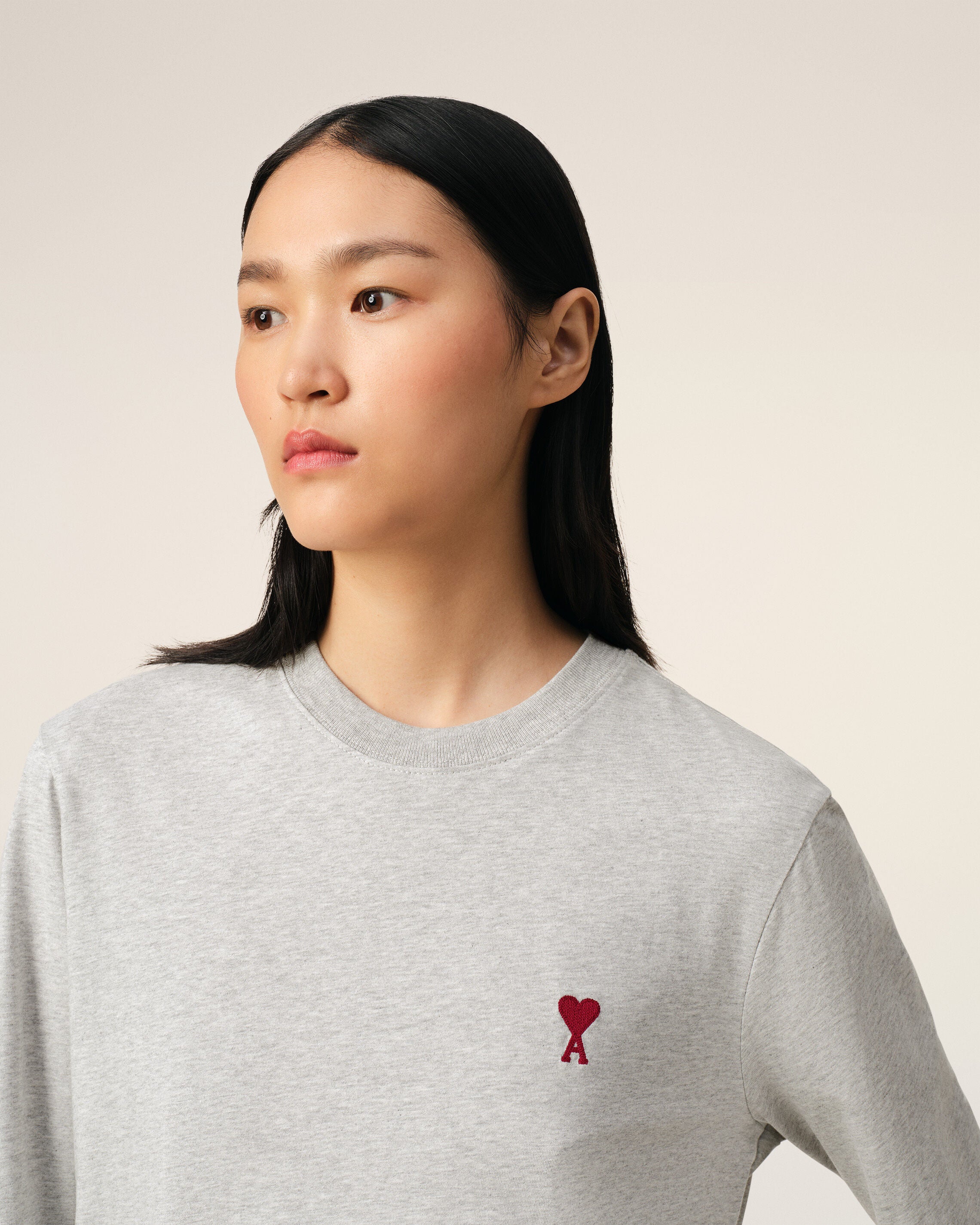 T-Shirt Gris Manches Longues Ami de Coeur En Coton - Image 10
