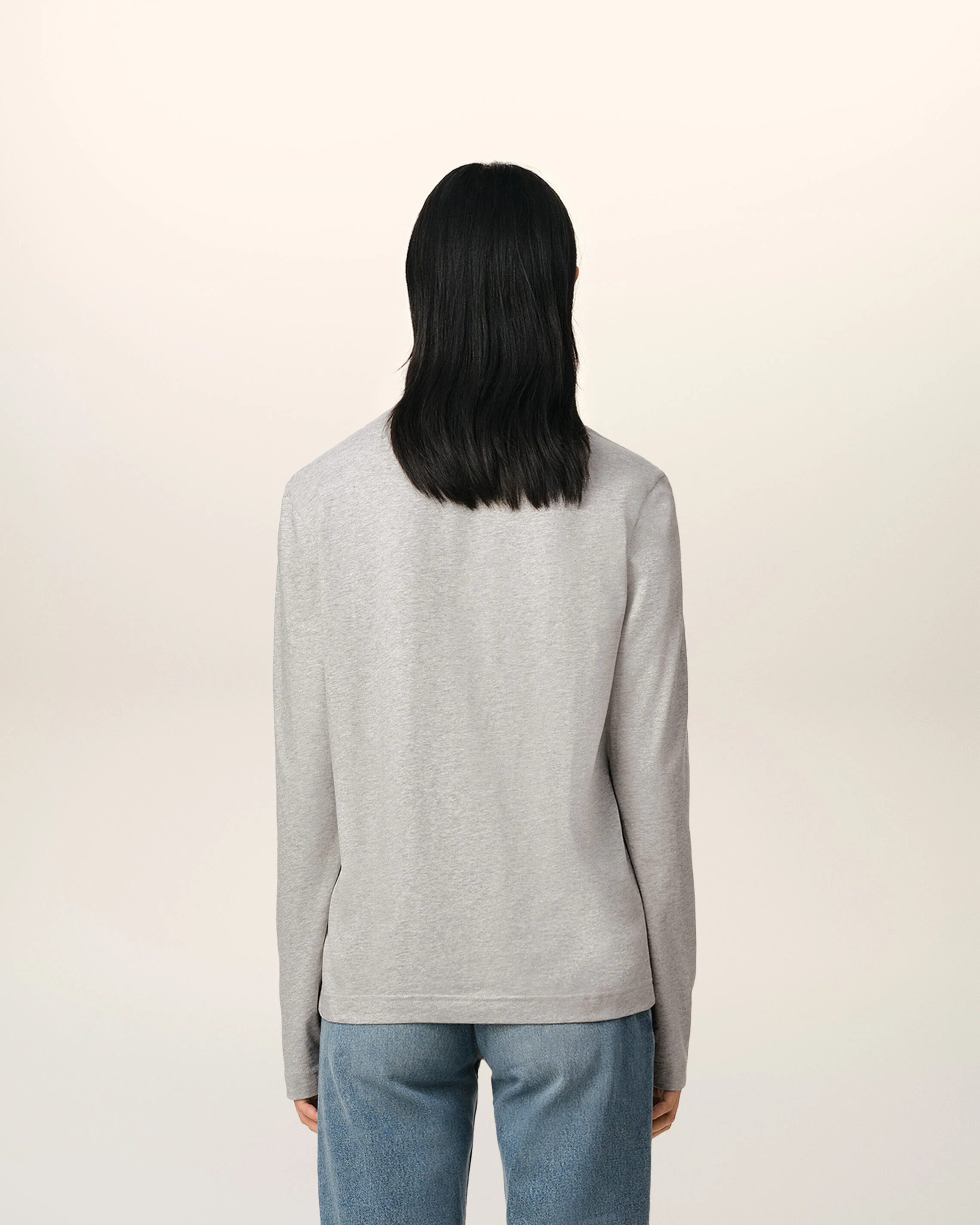 T-Shirt Gris Manches Longues Ami de Coeur En Coton - Image 11