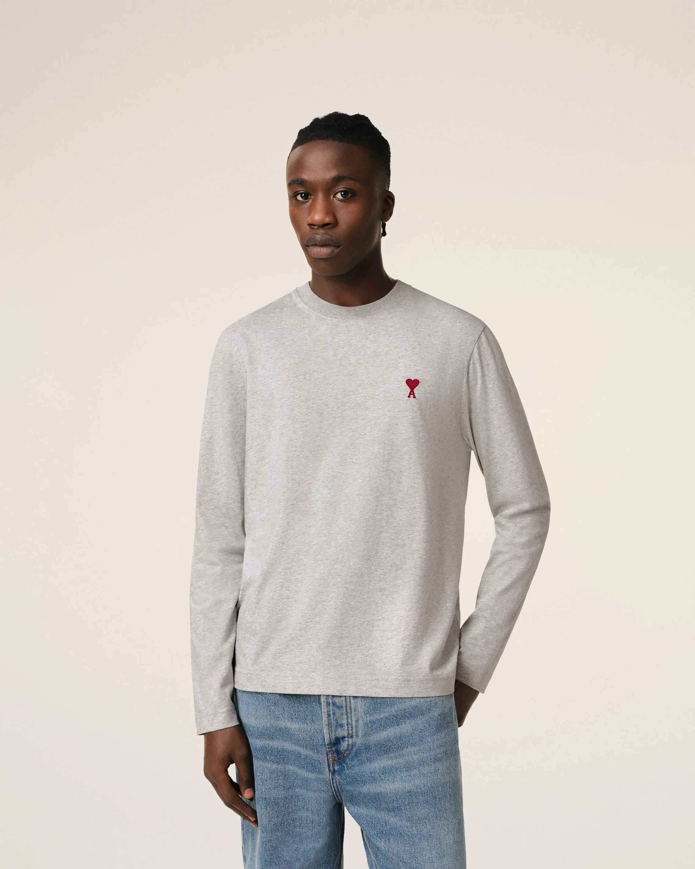 T-Shirt Gris Manches Longues Ami de Coeur En Coton - Image 3