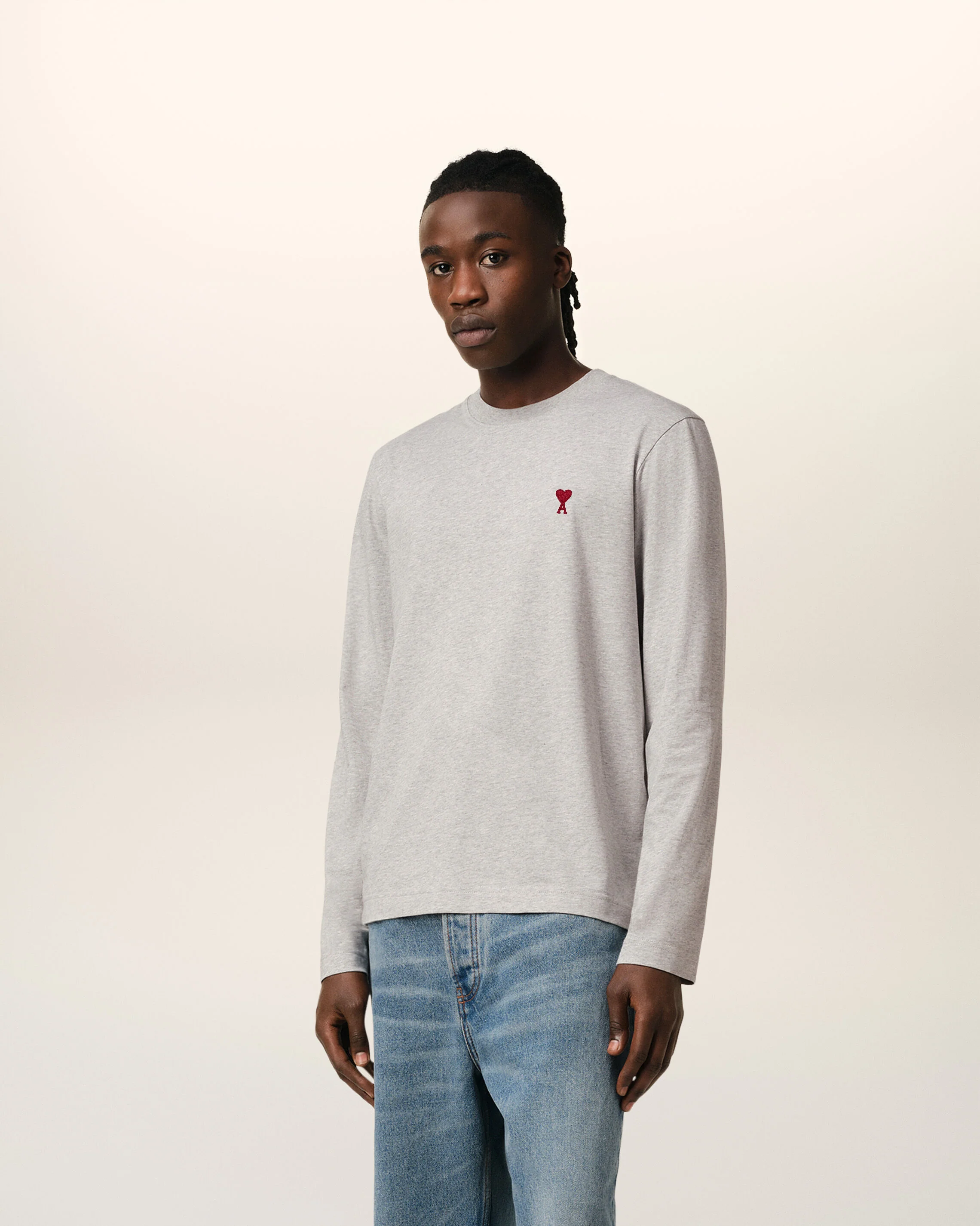 T-Shirt Gris Manches Longues Ami de Coeur En Coton - Image 6
