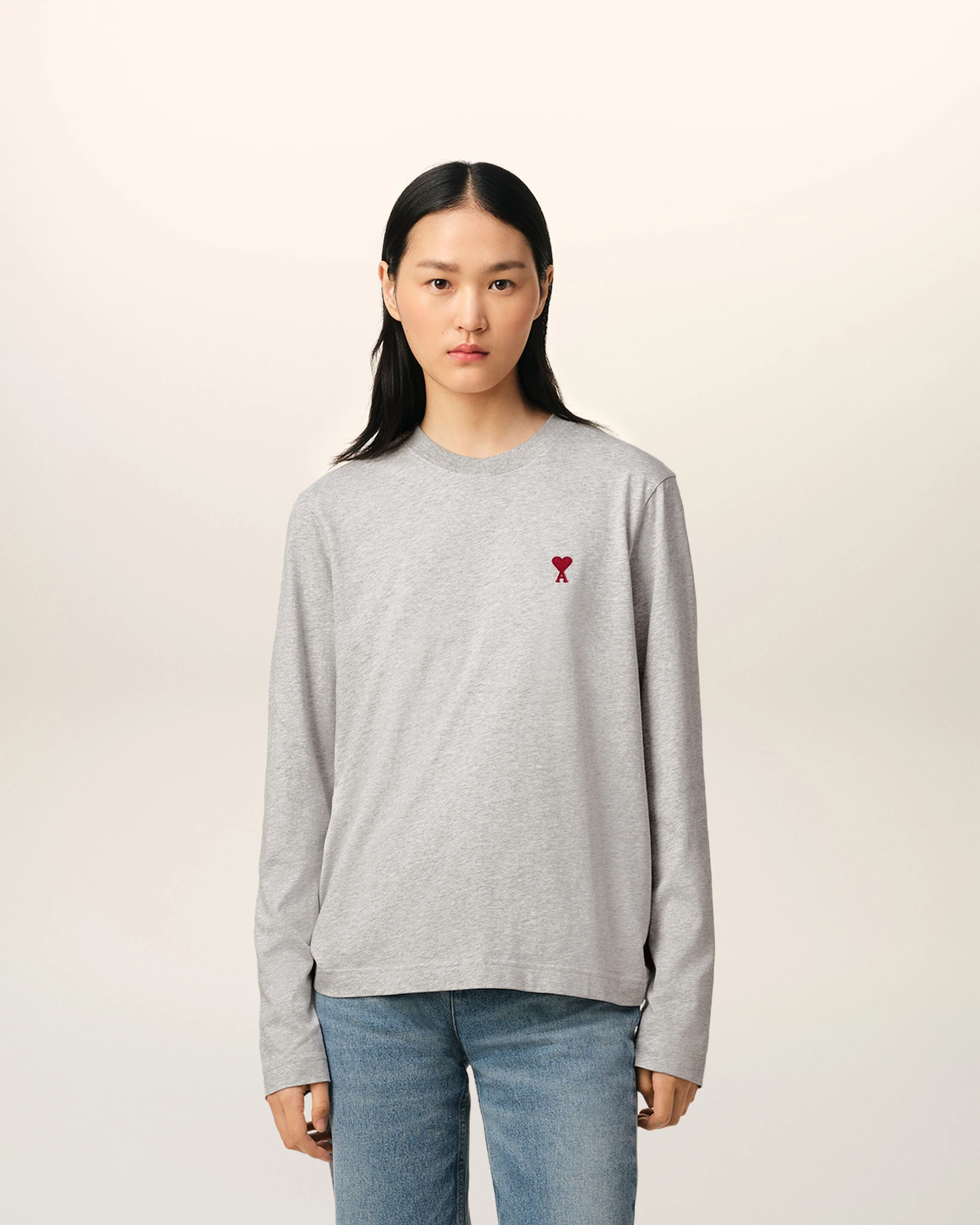 T-Shirt Gris Manches Longues Ami de Coeur En Coton - Image 8