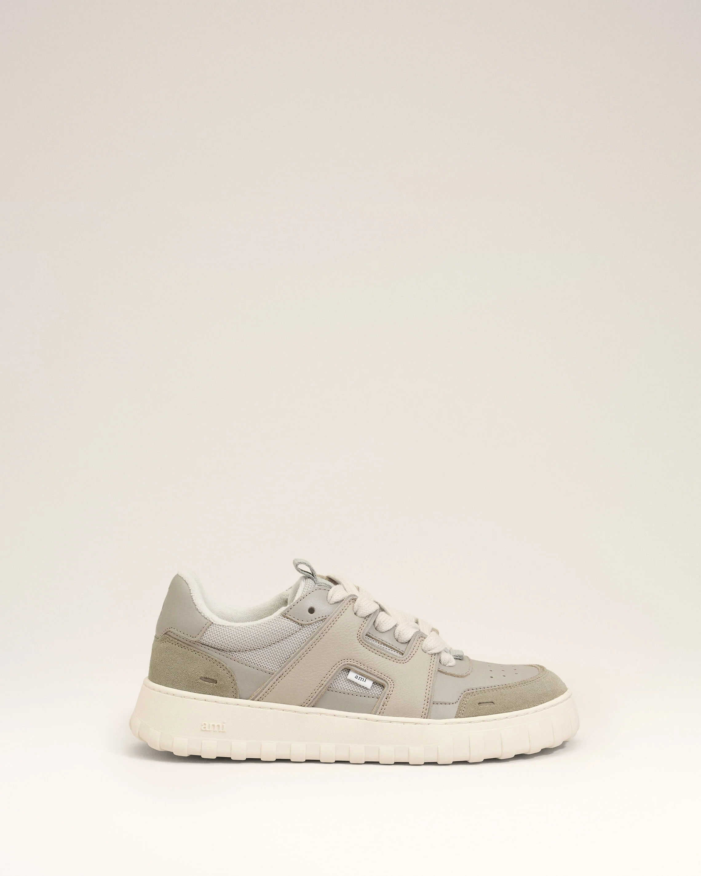 Sneakers A Walk grises en Cuir De Vachette - Image 6