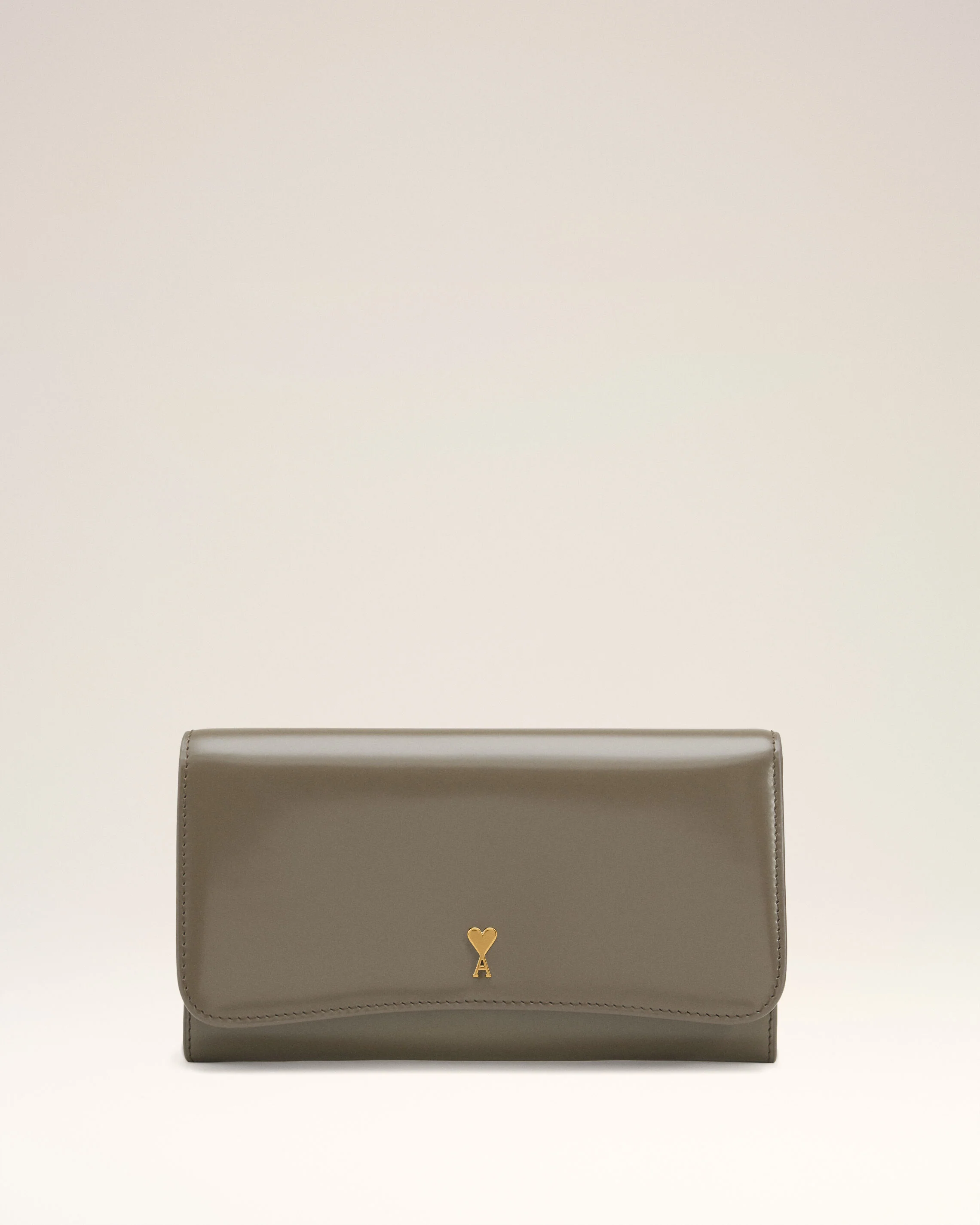 Portefeuille Continental Gris Paris Paris En Cuir Glacé