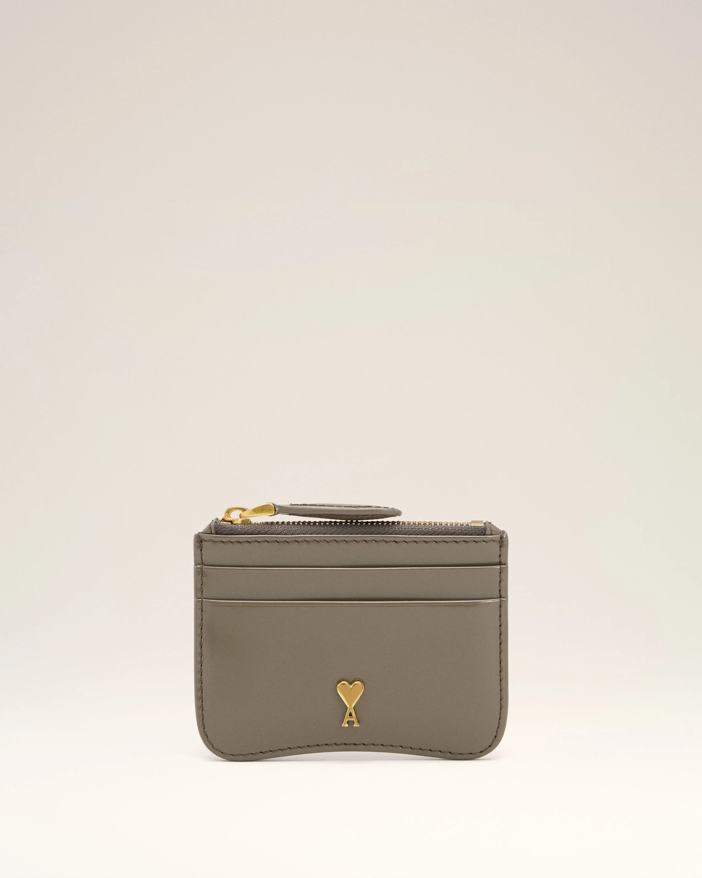 Porte Cartes Gris Zippé Paris Paris En Cuir Glacé - Image 4