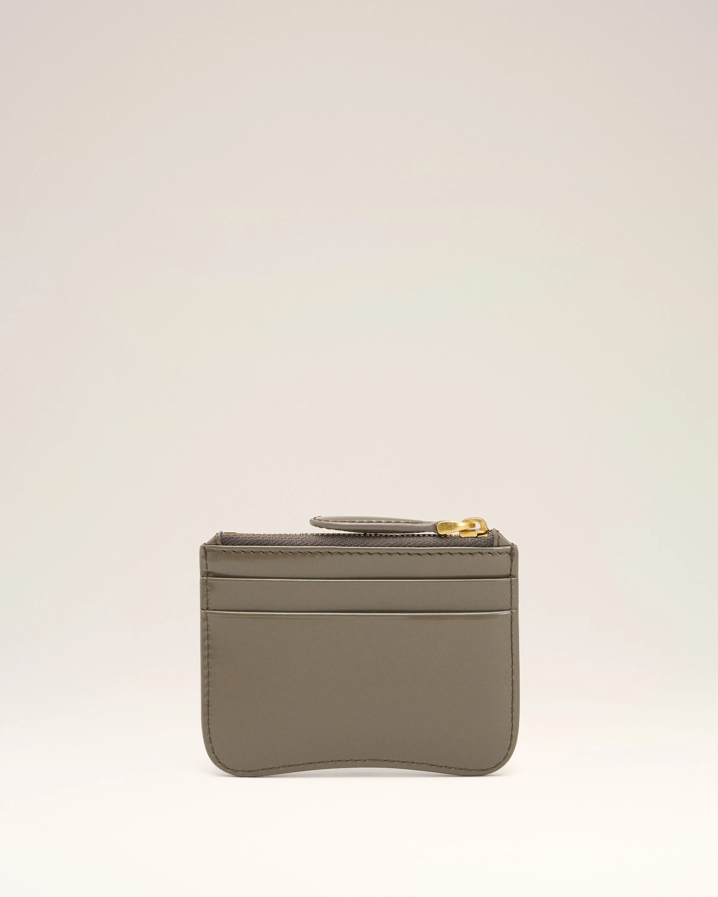 Porte Cartes Gris Zippé Paris Paris En Cuir Glacé - Image 5