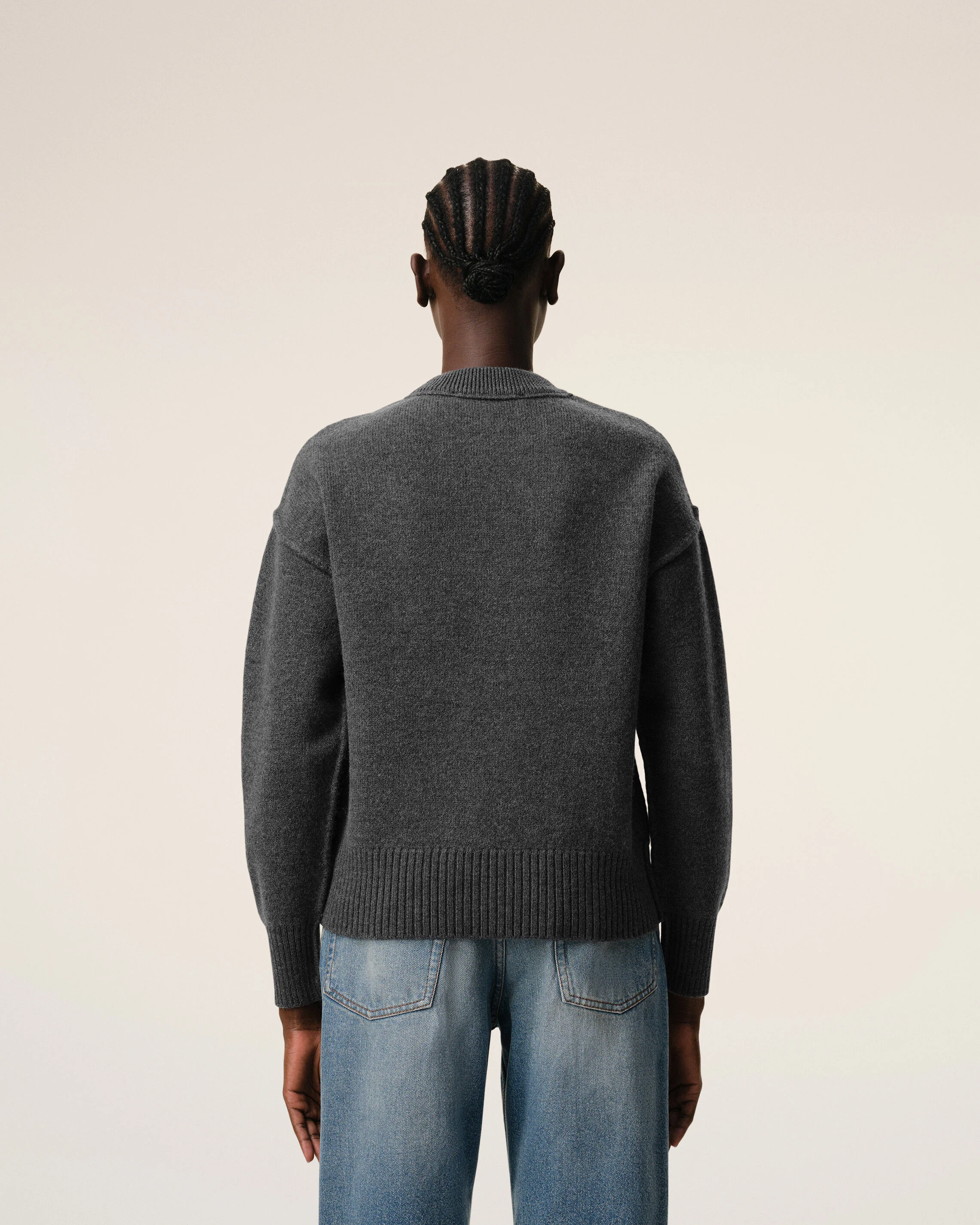 Pull gris en laine Ami de Coeur - Image 11