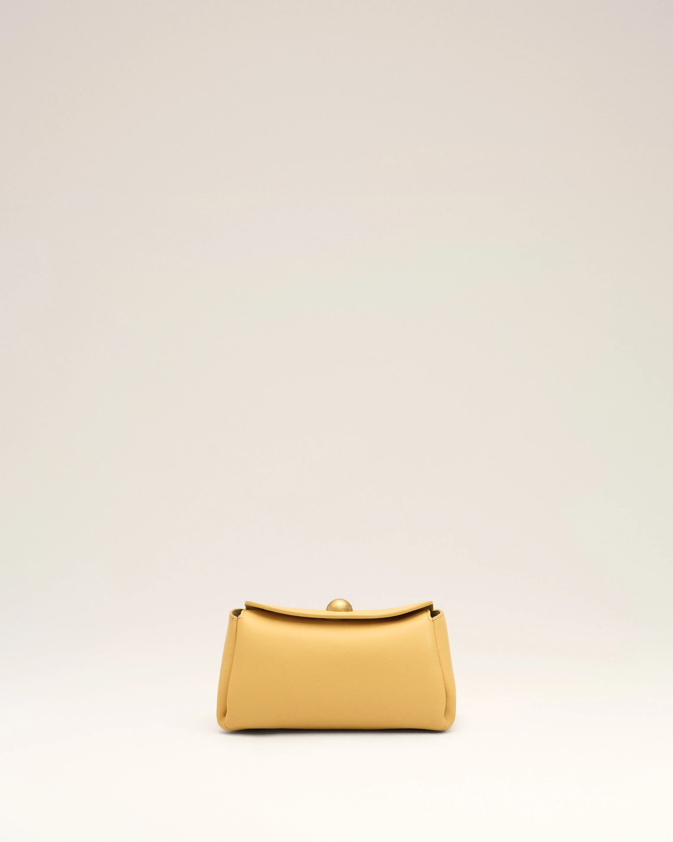 Mini Sac Carrousel jaune en cuir de veau - Image 3