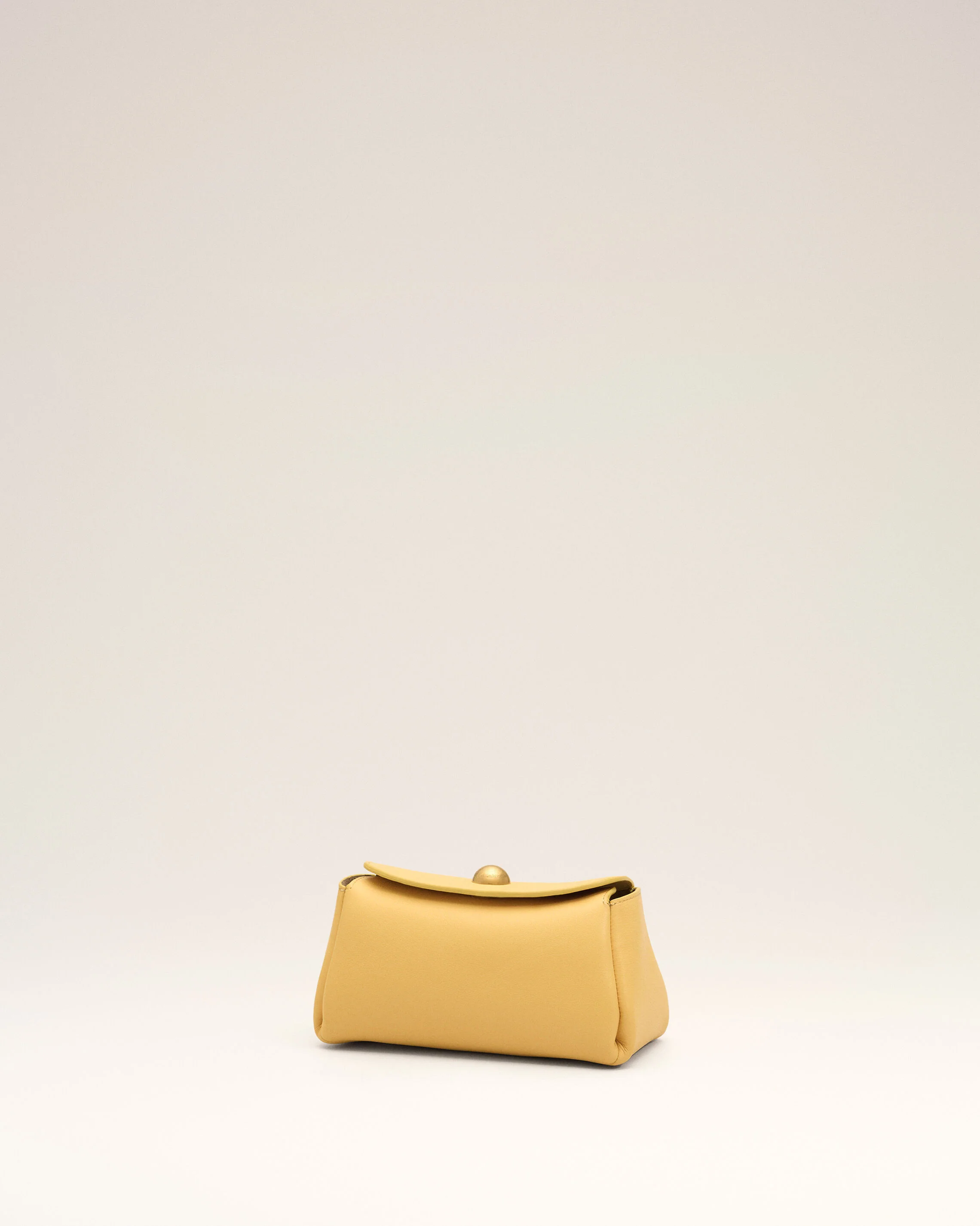 Mini Sac Carrousel jaune en cuir de veau - Image 4