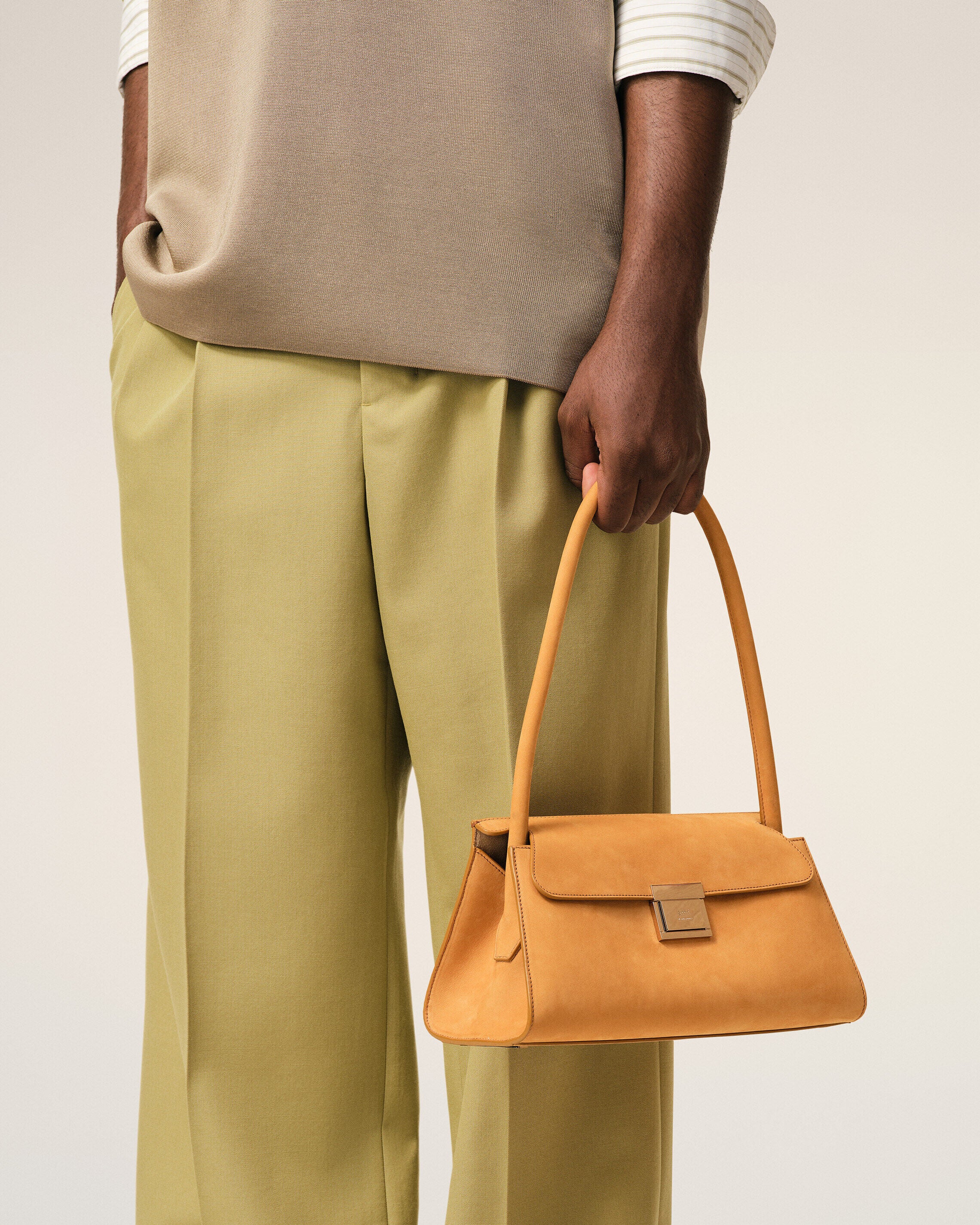 Petit Sac Mimi Orange en Cuir De Veau - Image 2