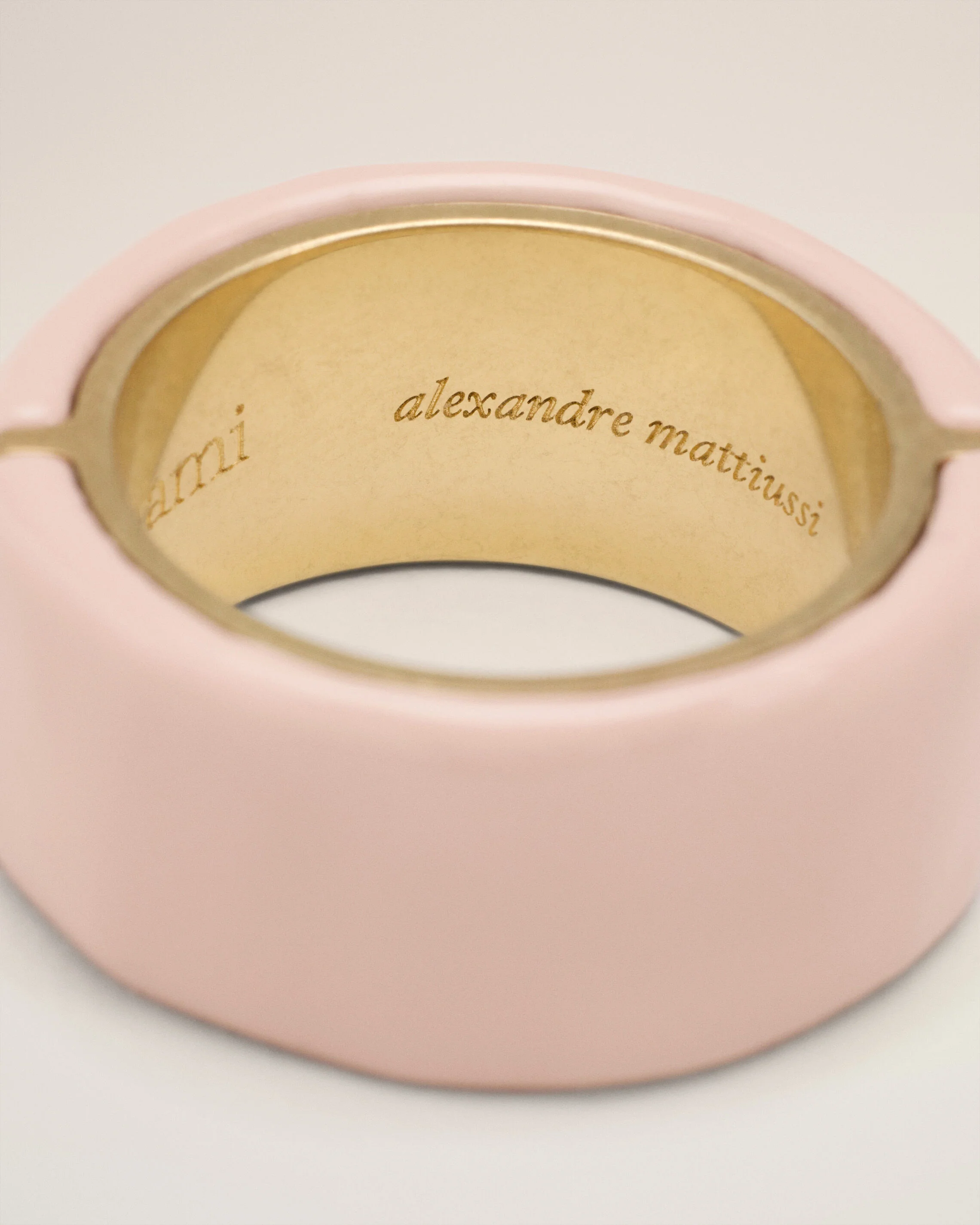 Bague Rose Laquée Emaillée En Laiton - Image 3