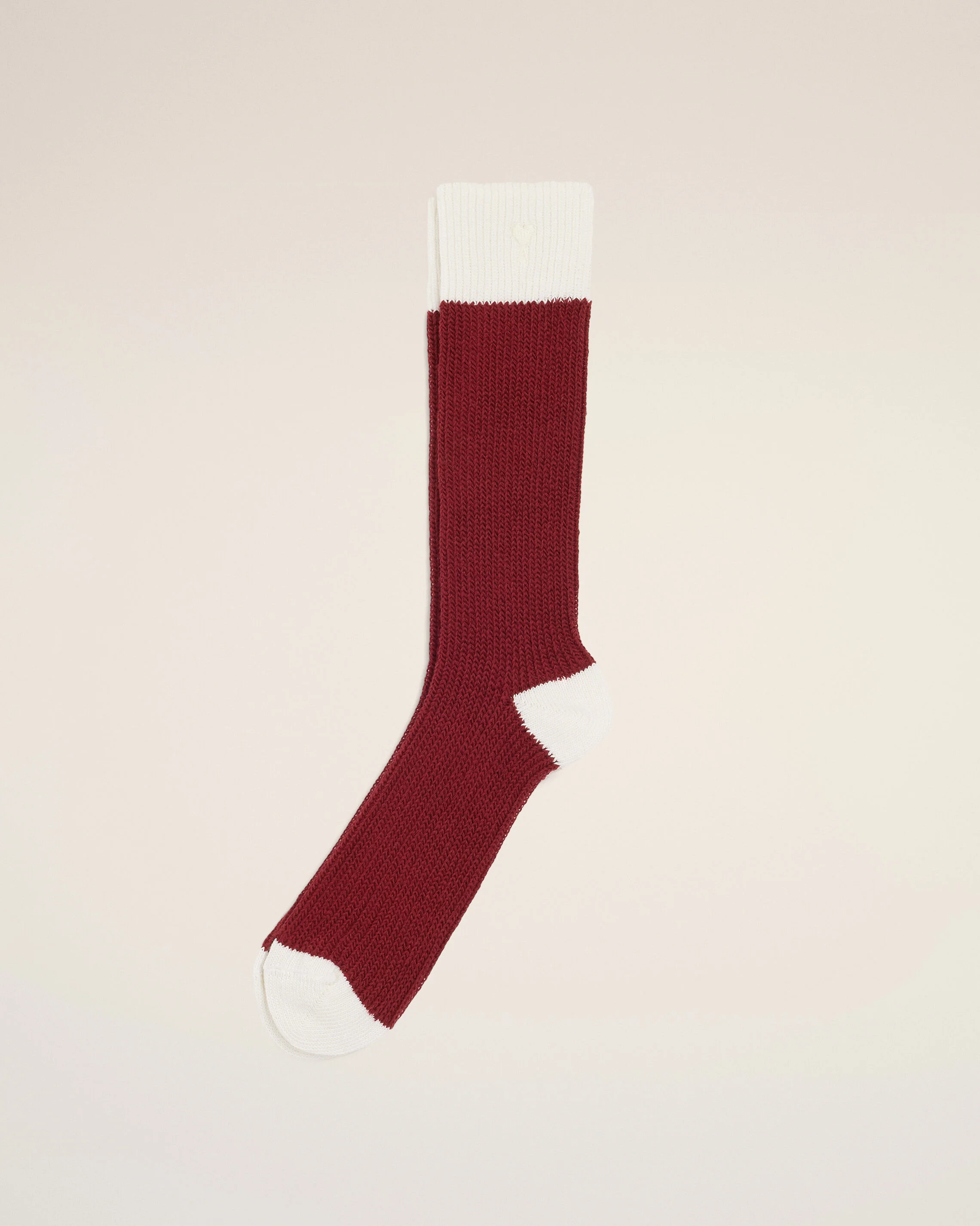 Chaussettes Rouges Et Blanches en Coton