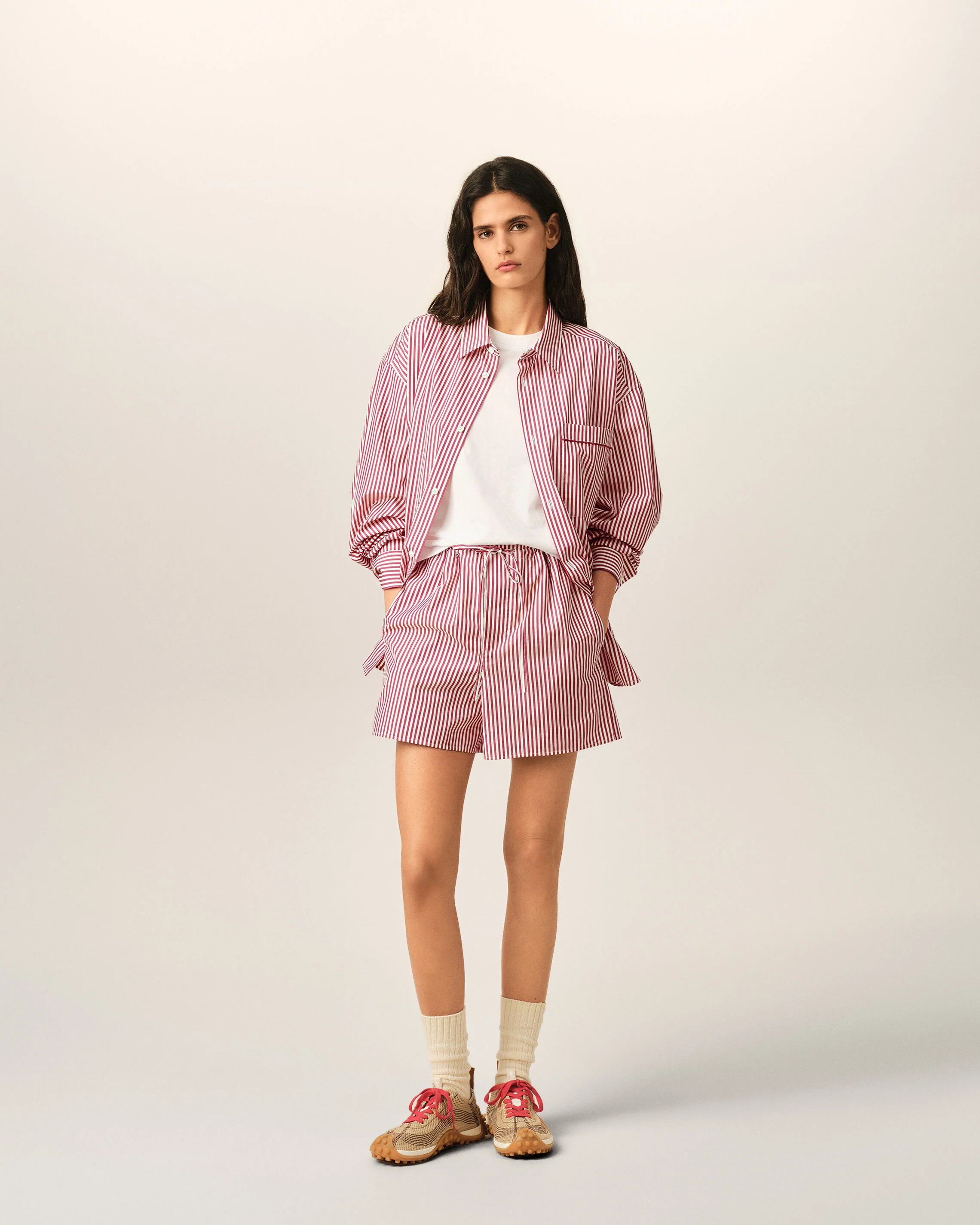 Short rouge à rayures en coton Ami de Coeur flèche - Image 8