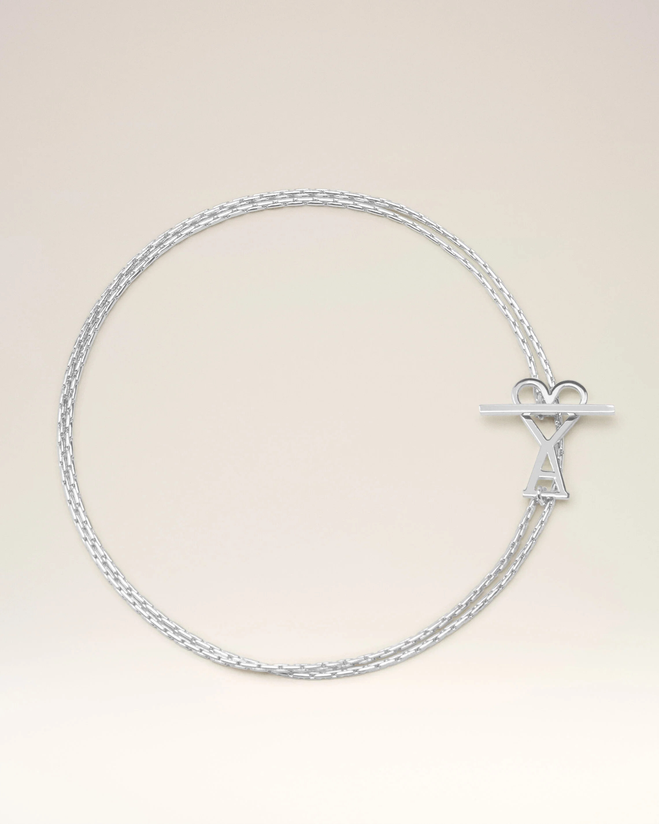 Collier Argenté Chaine Ami De Coeur 2 En 1 En Laiton - Image 5