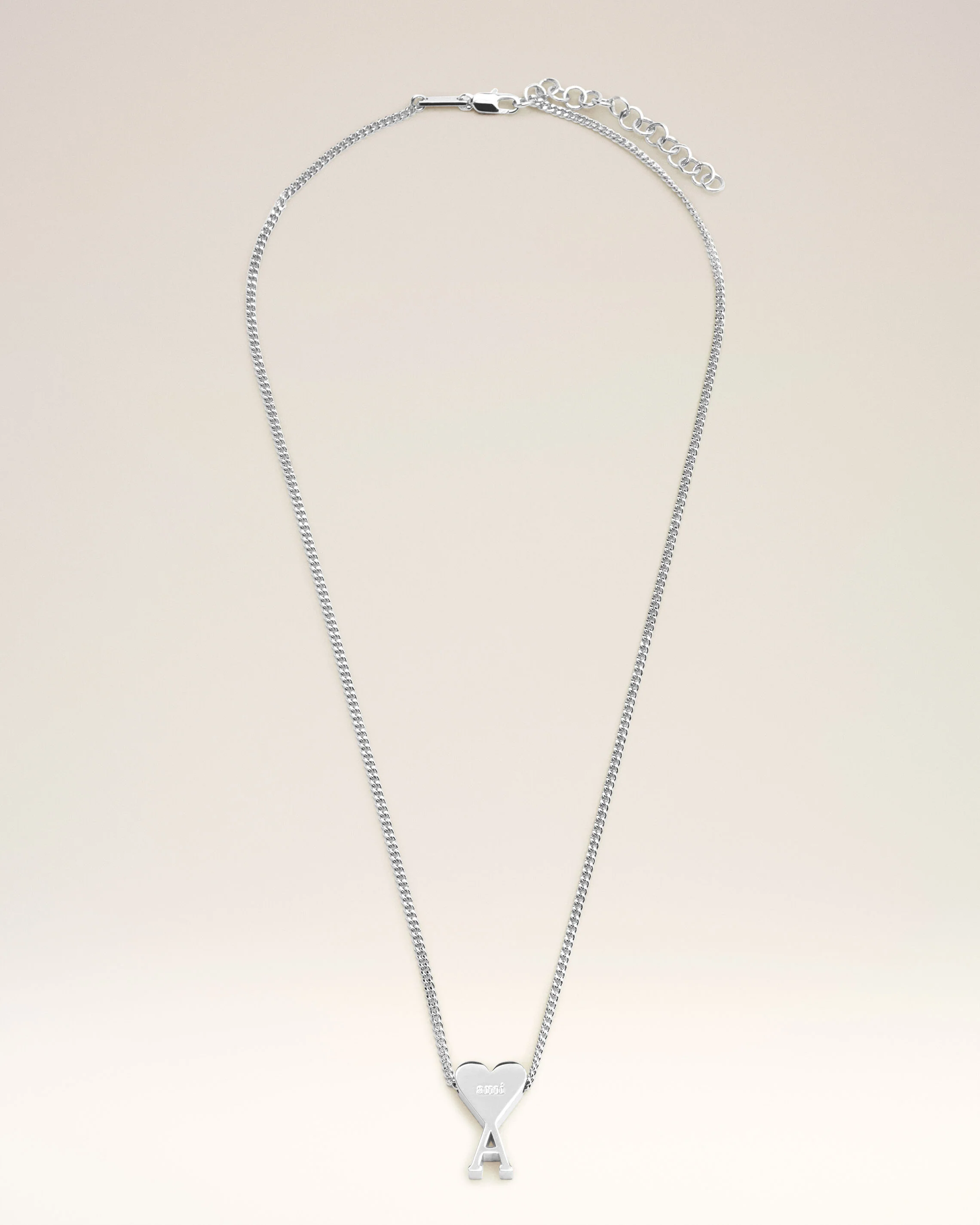 Collier Argenté Pendentif Ami De Coeur En Laiton