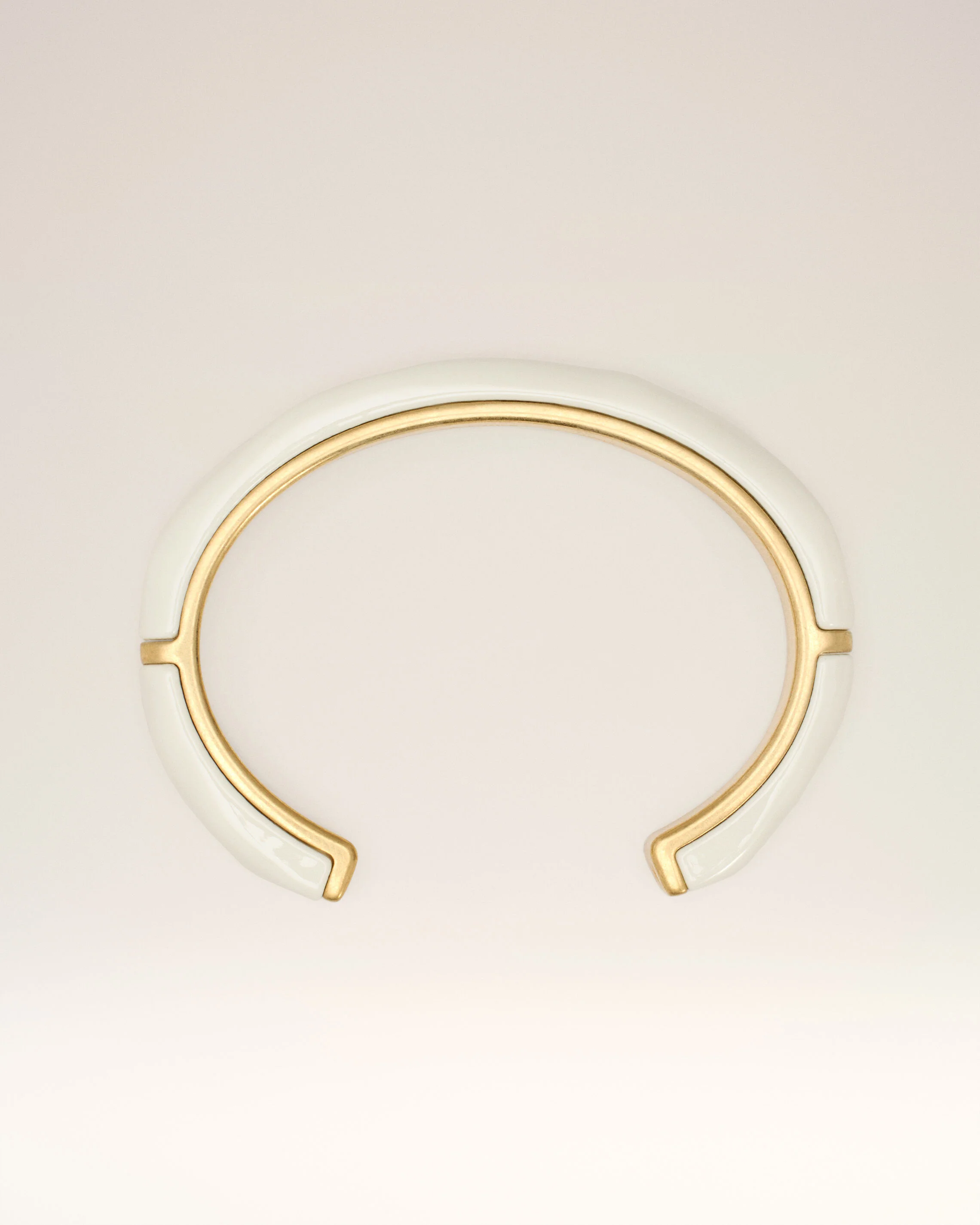 Bracelet Blanc Emaillé Laqué En Laiton - Image 4