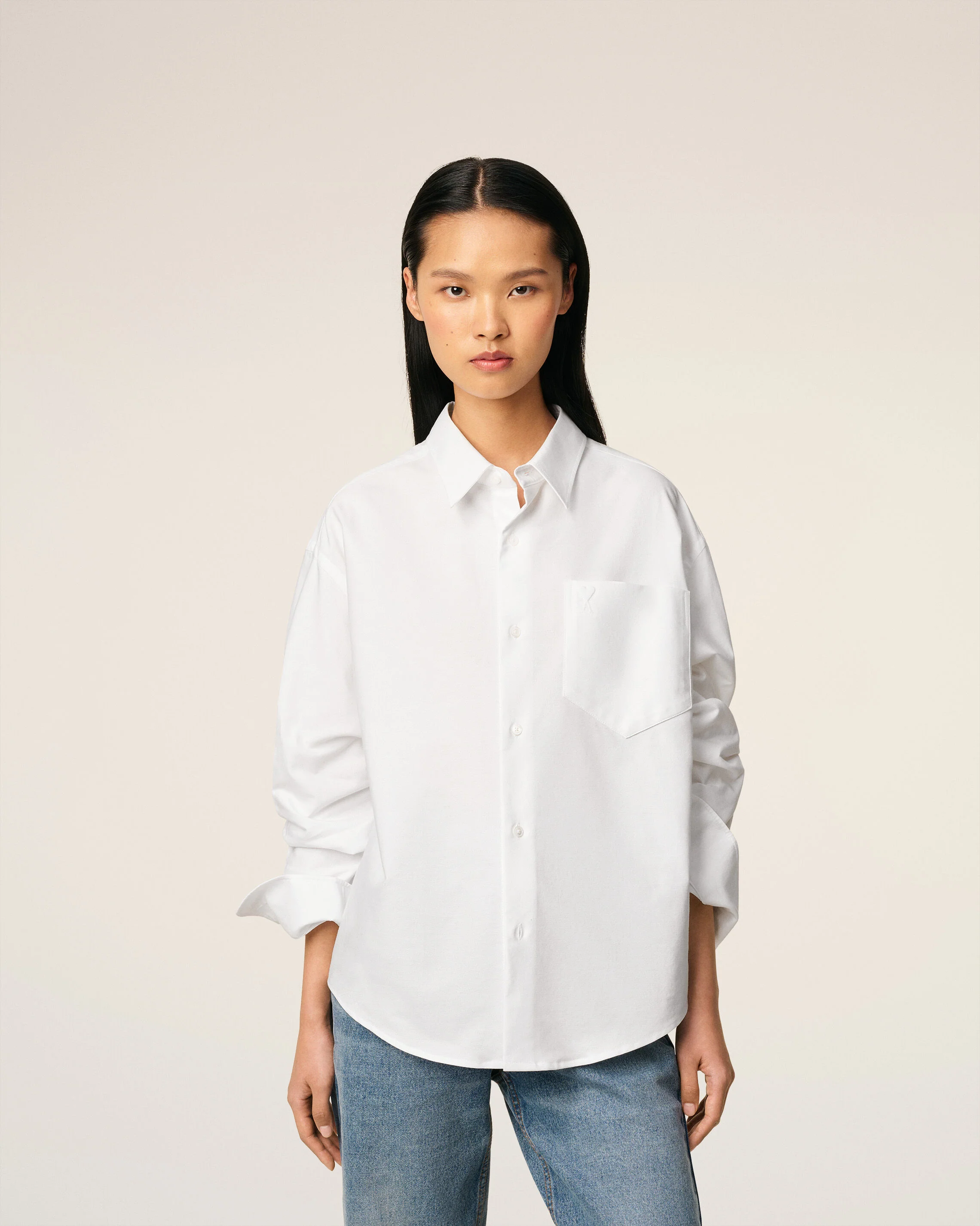 Chemise Blanche Boxy Ami De Coeur En Coton - Image 9