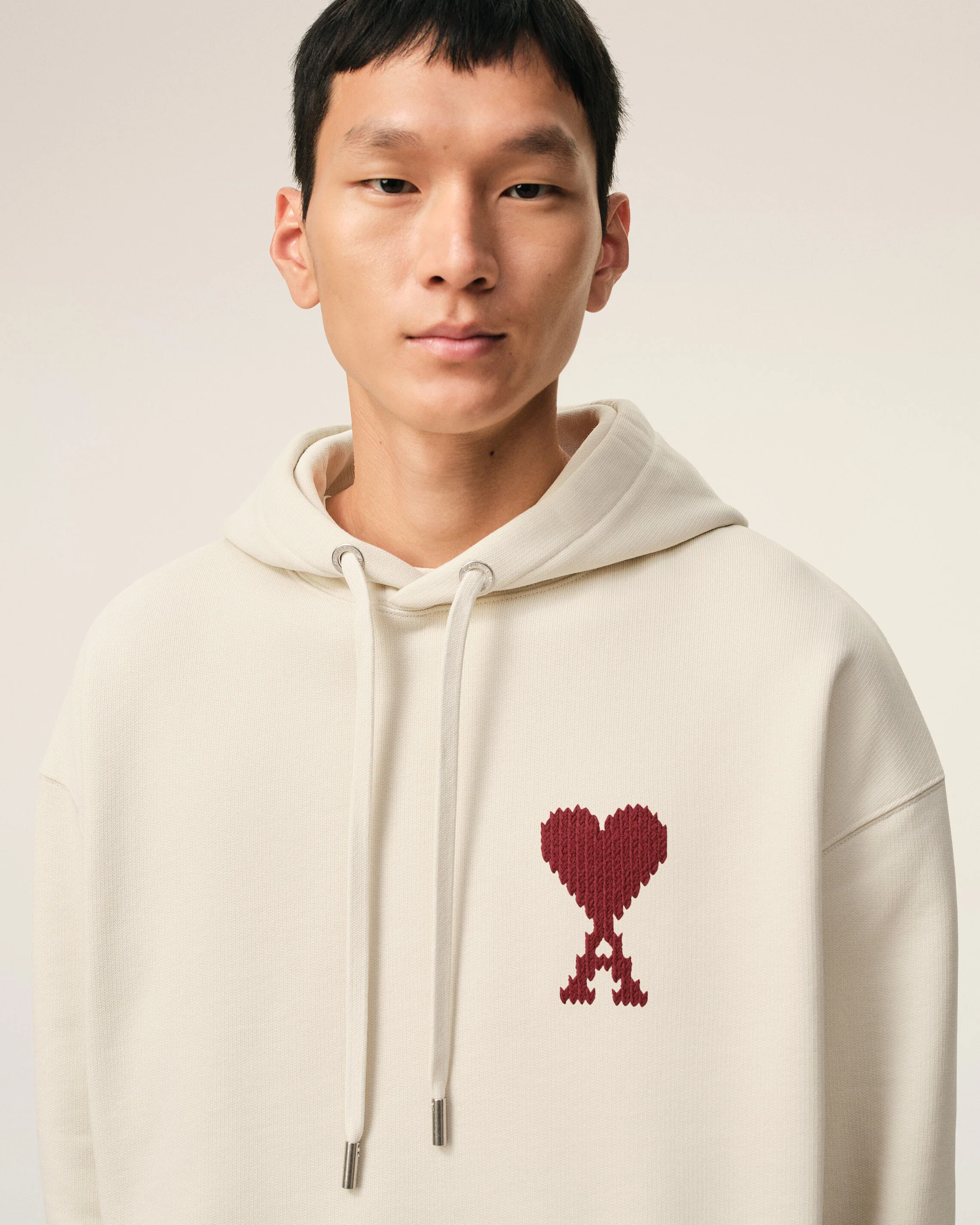 Hoodie Blanc Ami De Coeur en Coton - Image 4