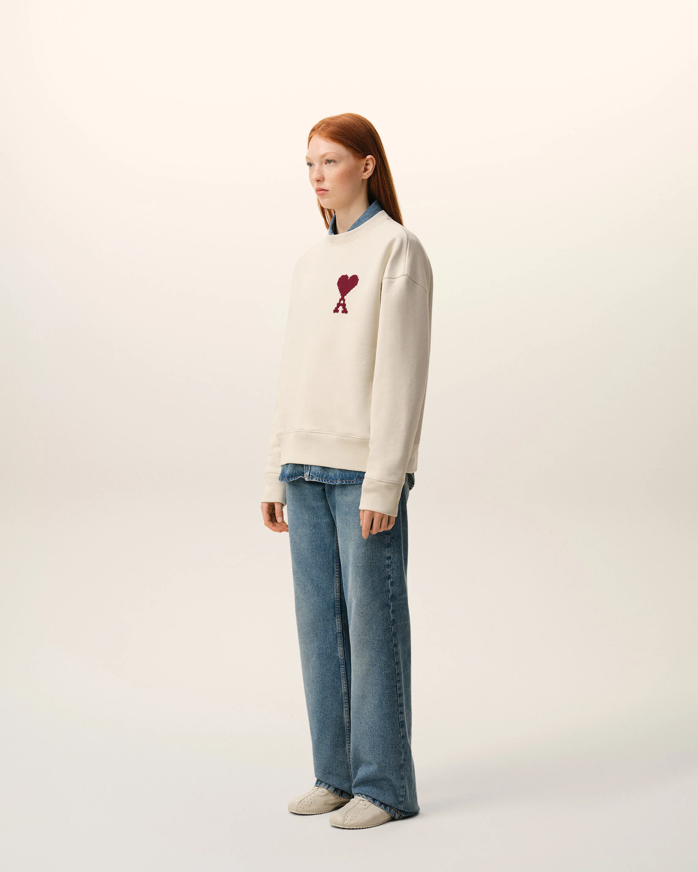 Sweatshirt Blanc Ami De Coeur en Coton - Image 12