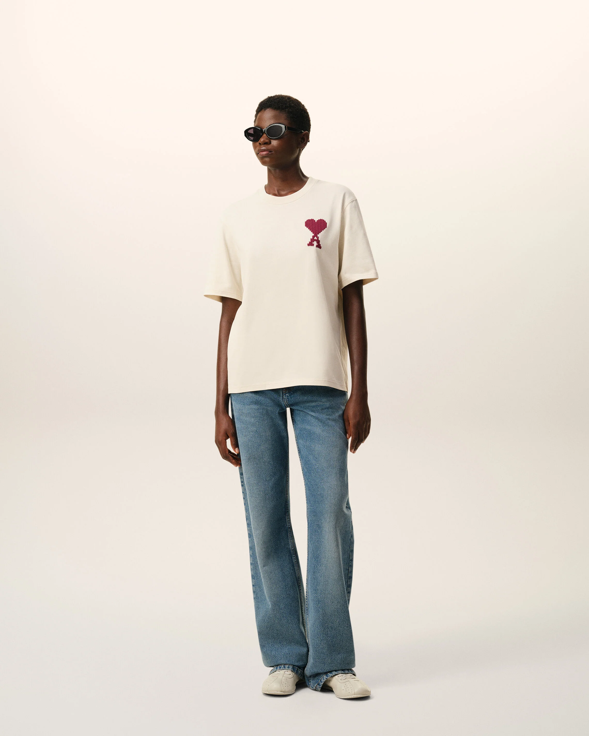 T-shirt Blanc Ami De Coeur en Coton - Image 8