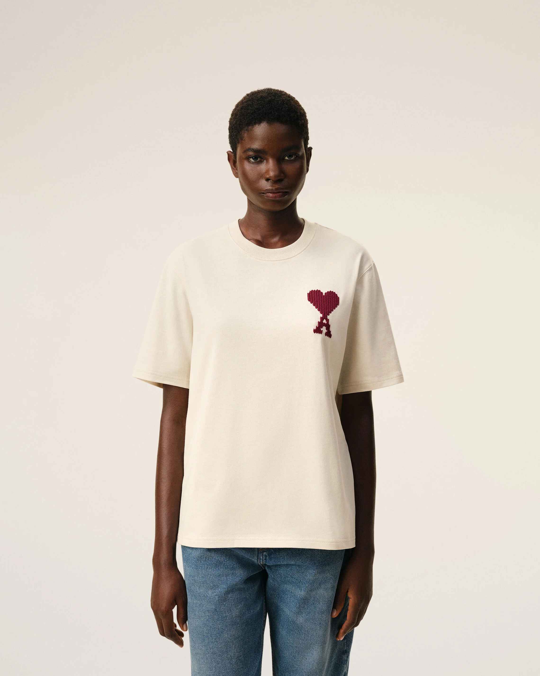 T-shirt Blanc Ami De Coeur en Coton - Image 9