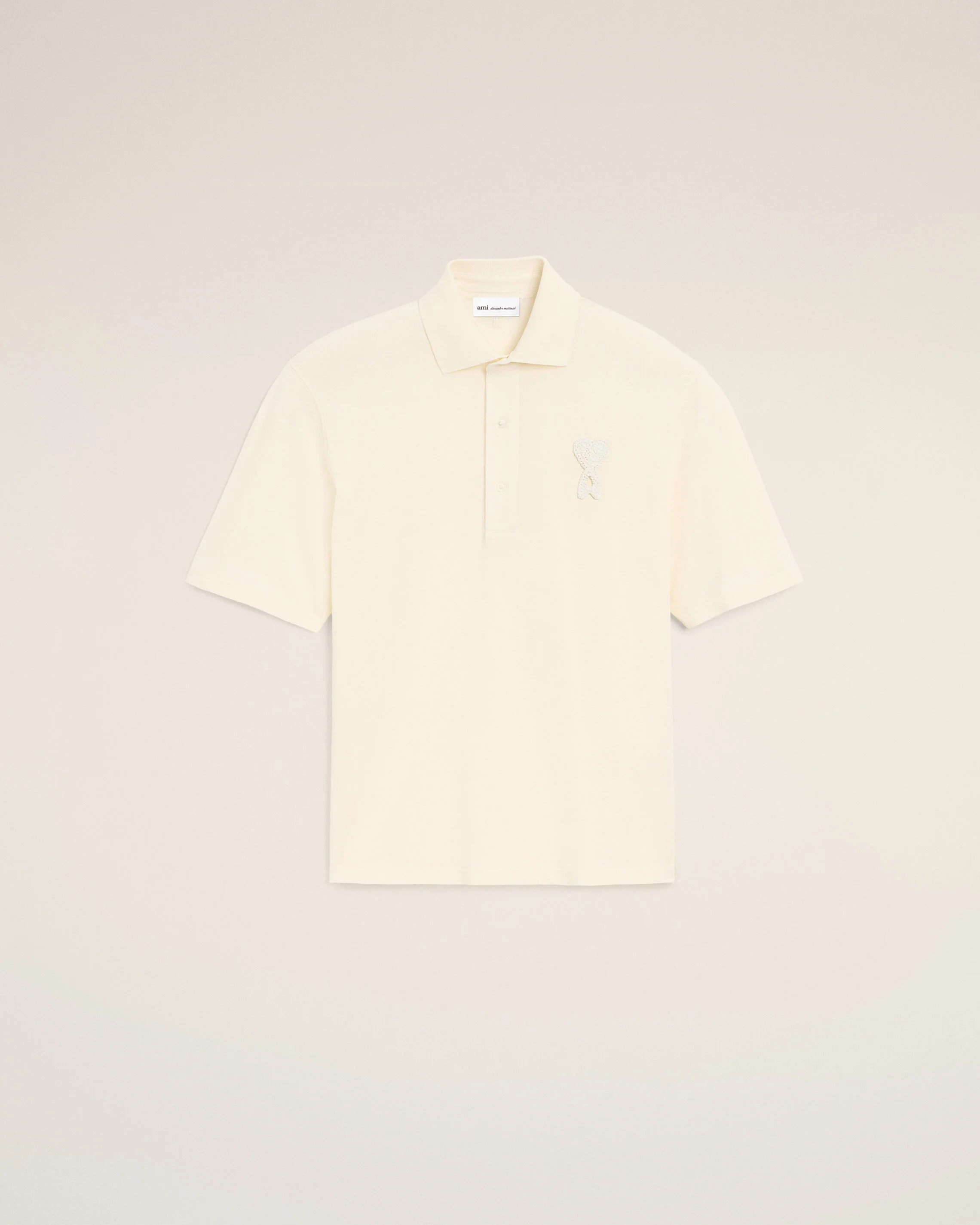 Polo Blanc Ami De Coeur Crochet en Coton