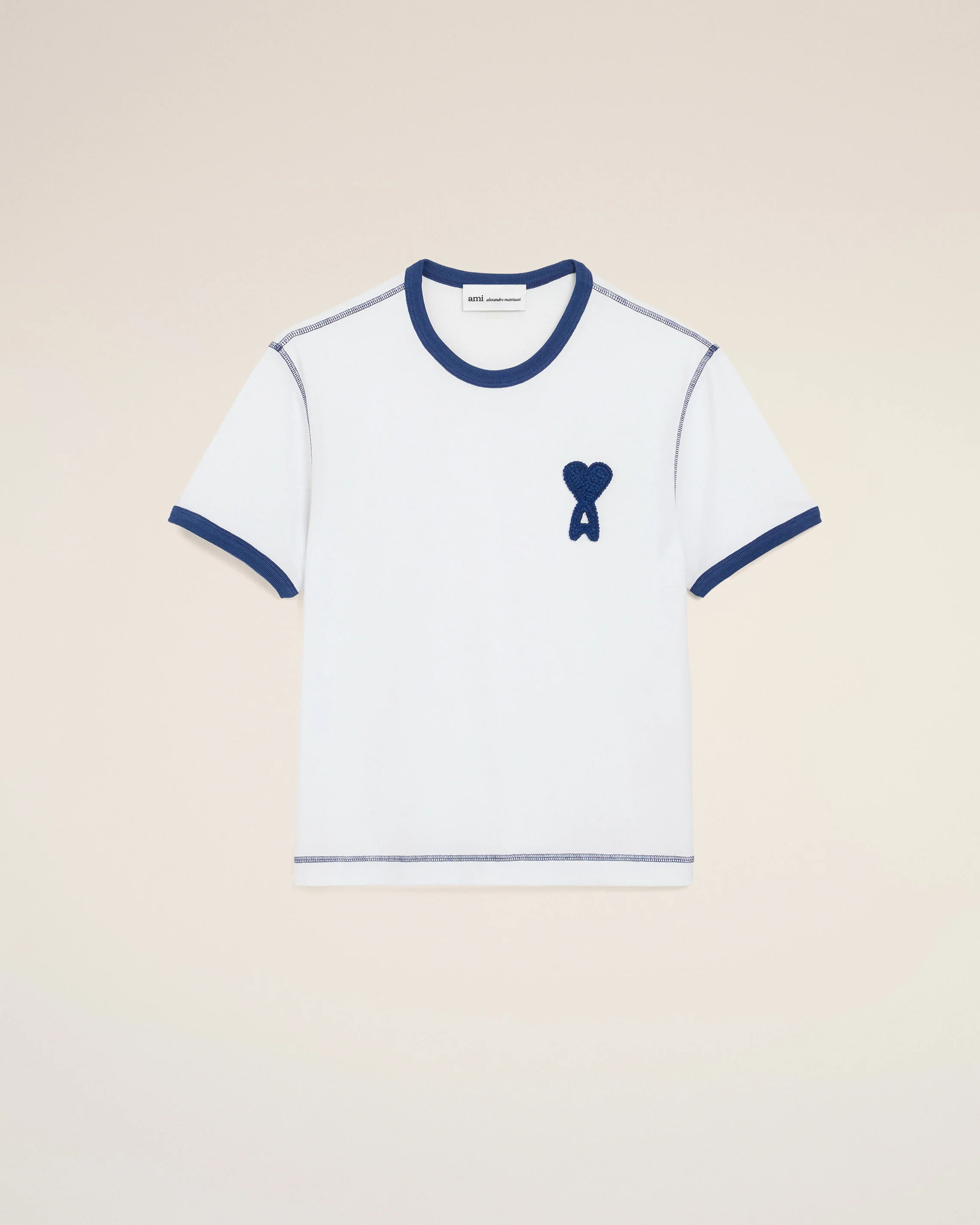 T-shirt Blanc Ami De Coeur En Crochet en Coton - Image 2