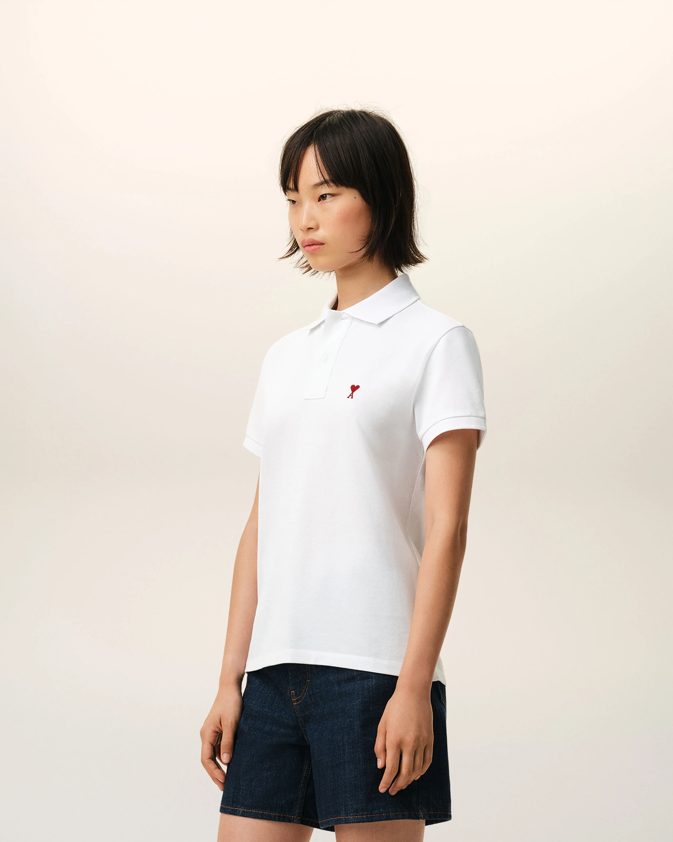 Polo blanc en coton Ami de Coeur - Image 12