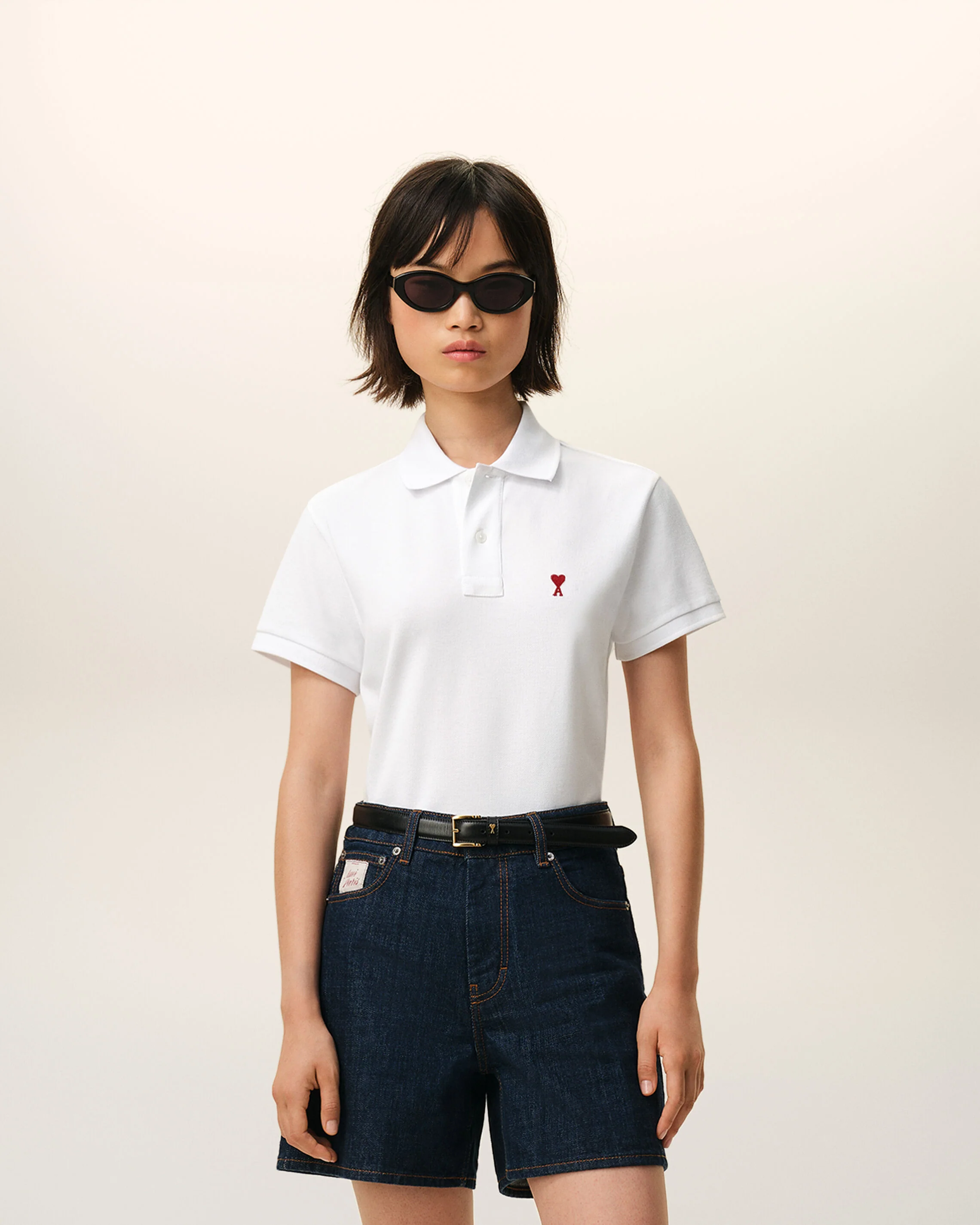 Polo blanc en coton Ami de Coeur - Image 8